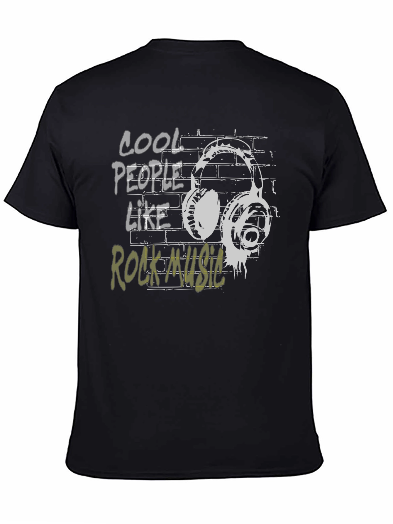 Cool People Rock Music Black Graphic T-Shirt