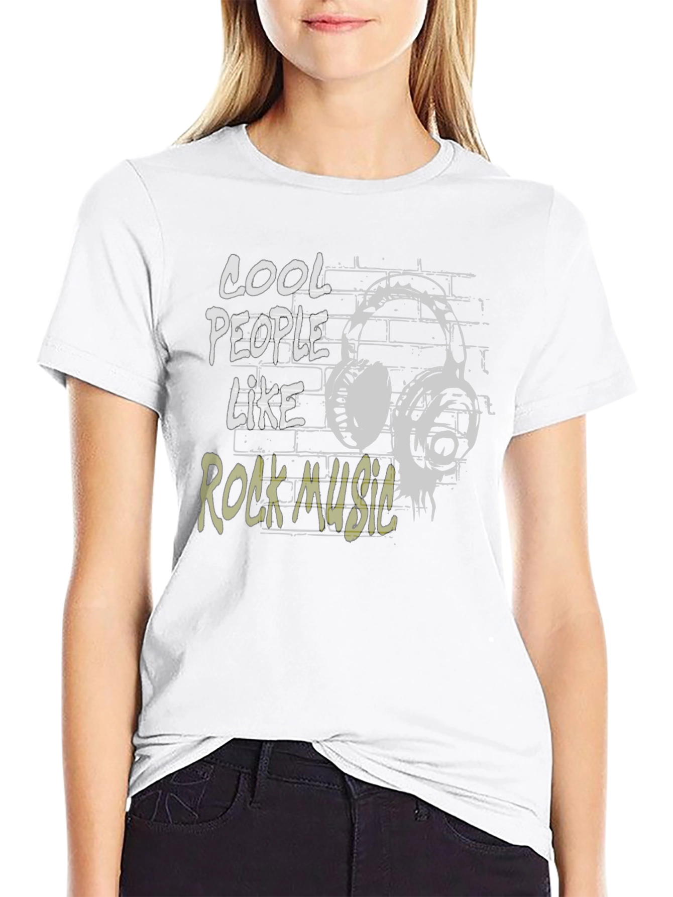 Cool People Rock Music Black Graphic T-Shirt