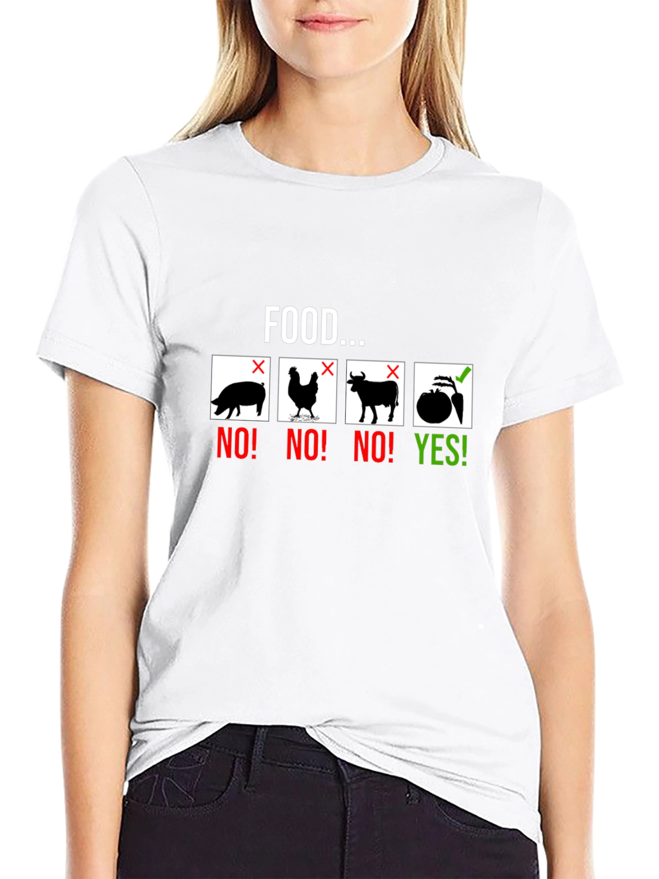 Vegan Food Graphic Tee - Black T-Shirt