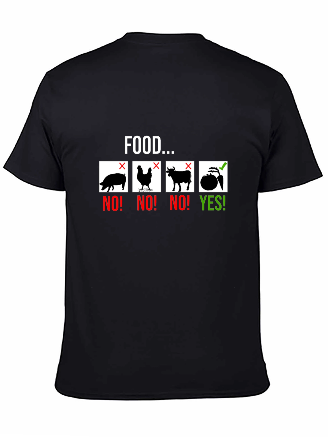 Vegan Food Graphic Tee - Black T-Shirt