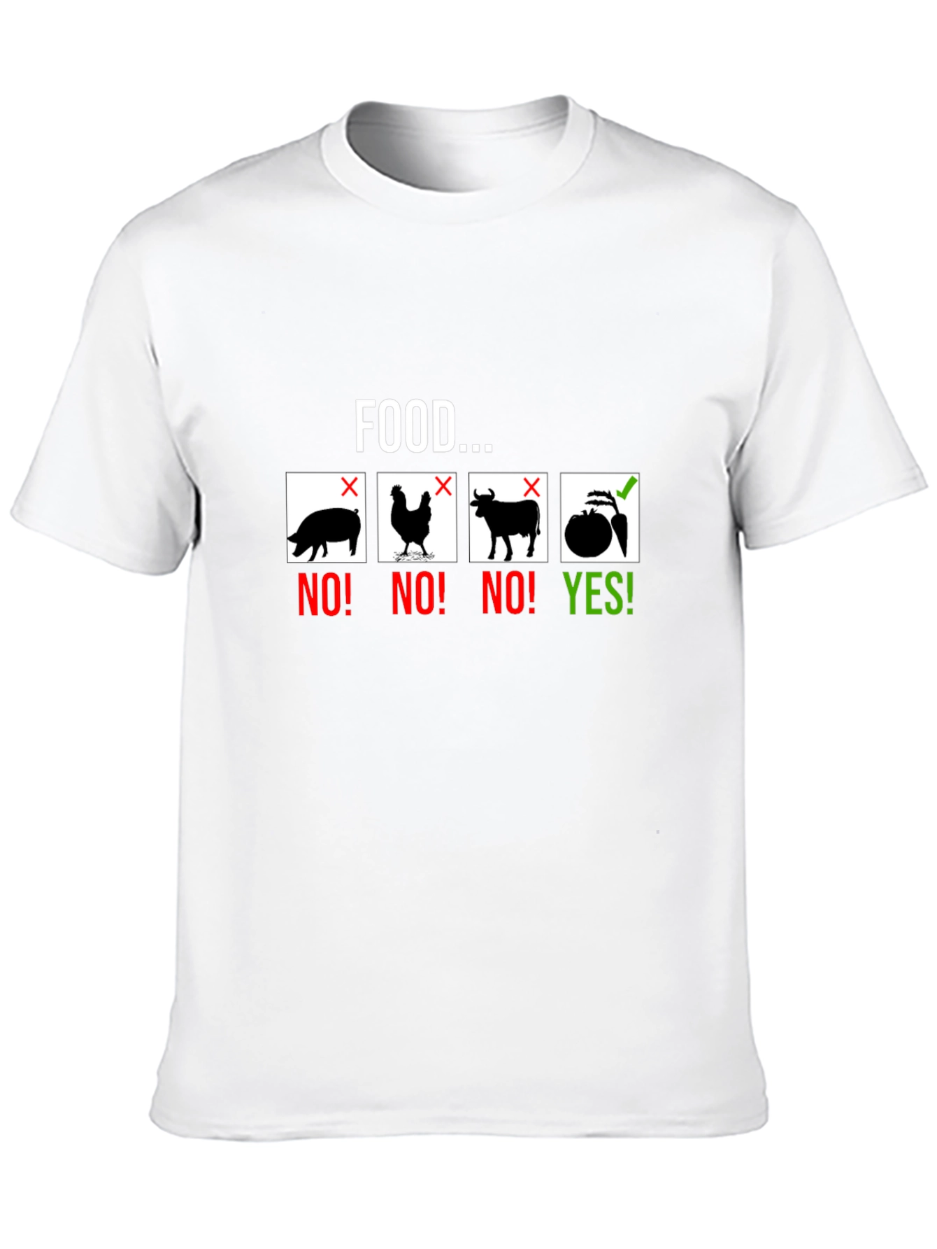 Vegan Food Graphic Tee - Black T-Shirt