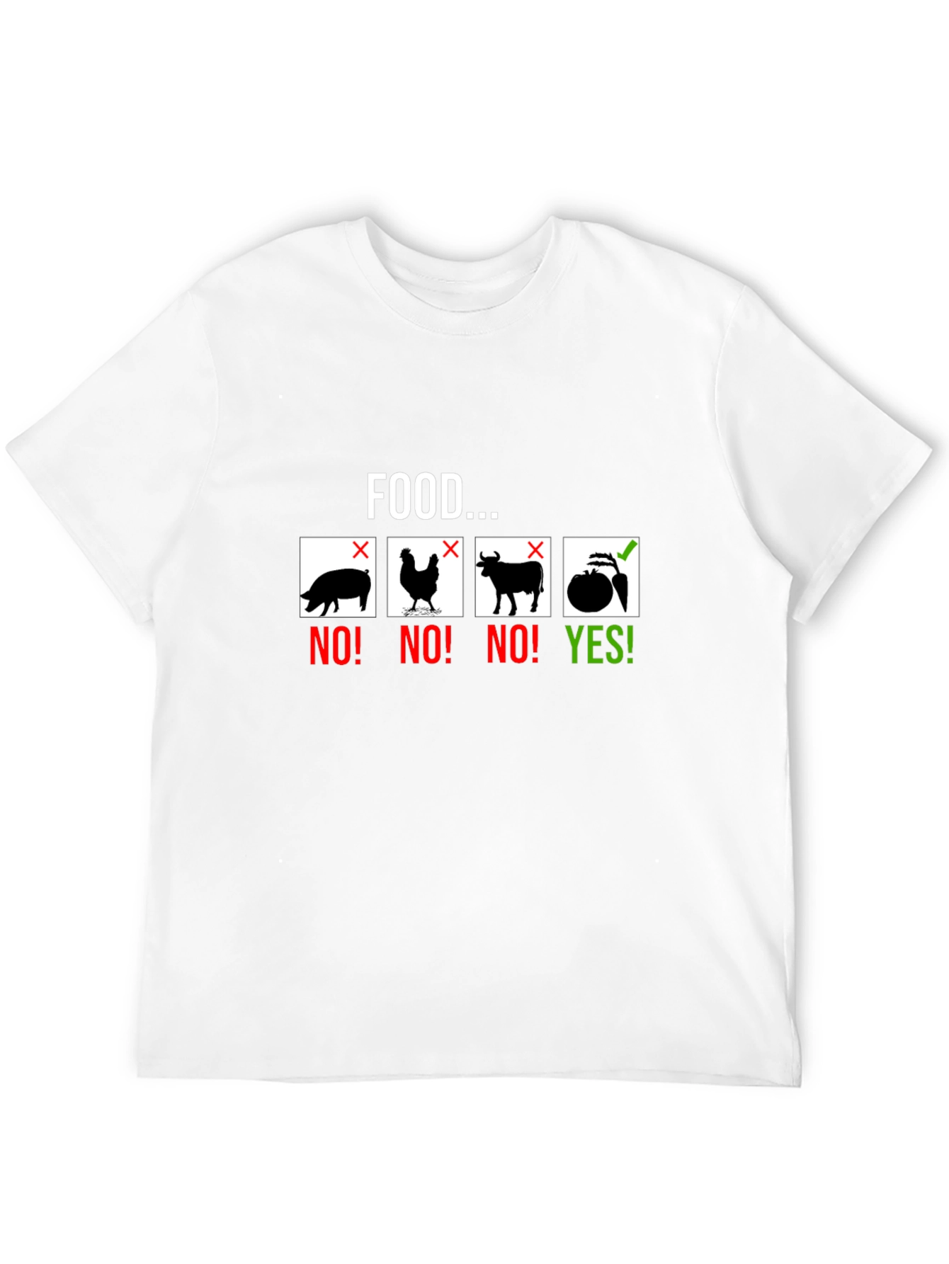 Vegan Food Graphic Tee - Black T-Shirt