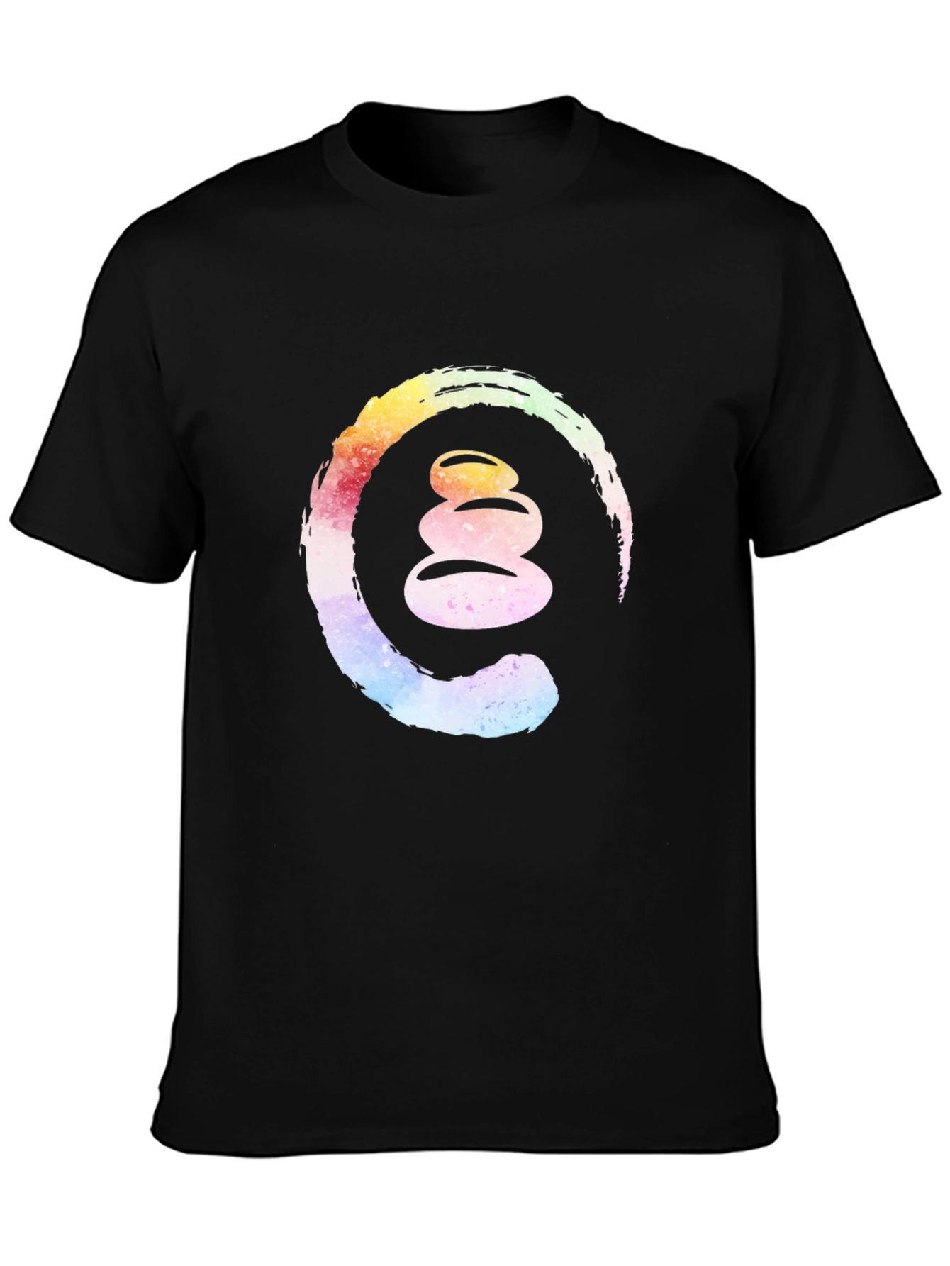 Zen Stone Stack Enso Circle Graphic Tee