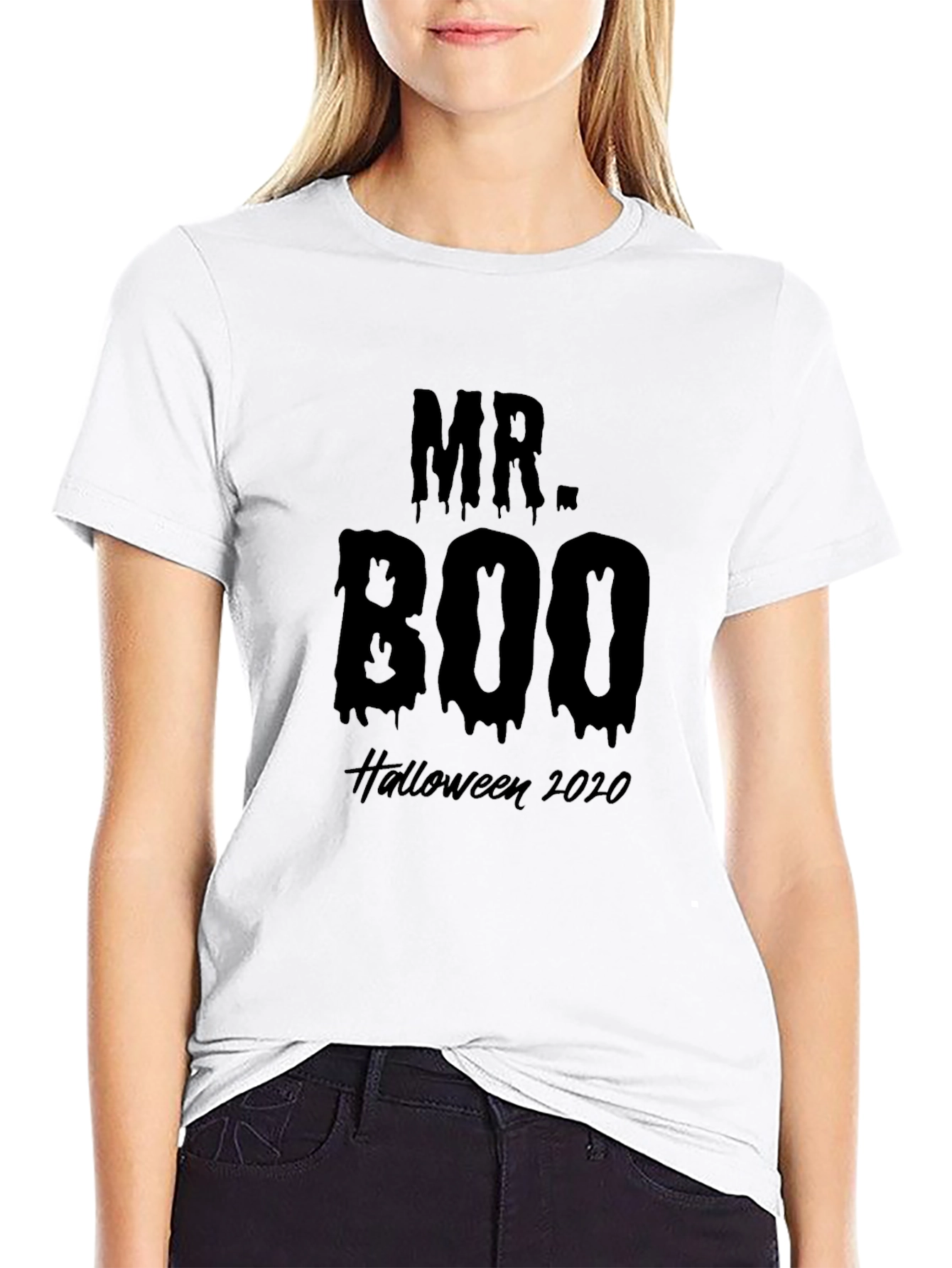 Mr. Boo Halloween 2020 Black Graphic Tee