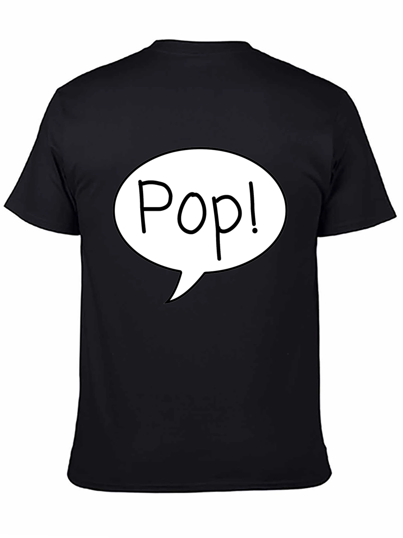 Pop! Graphic Print Black T-Shirt