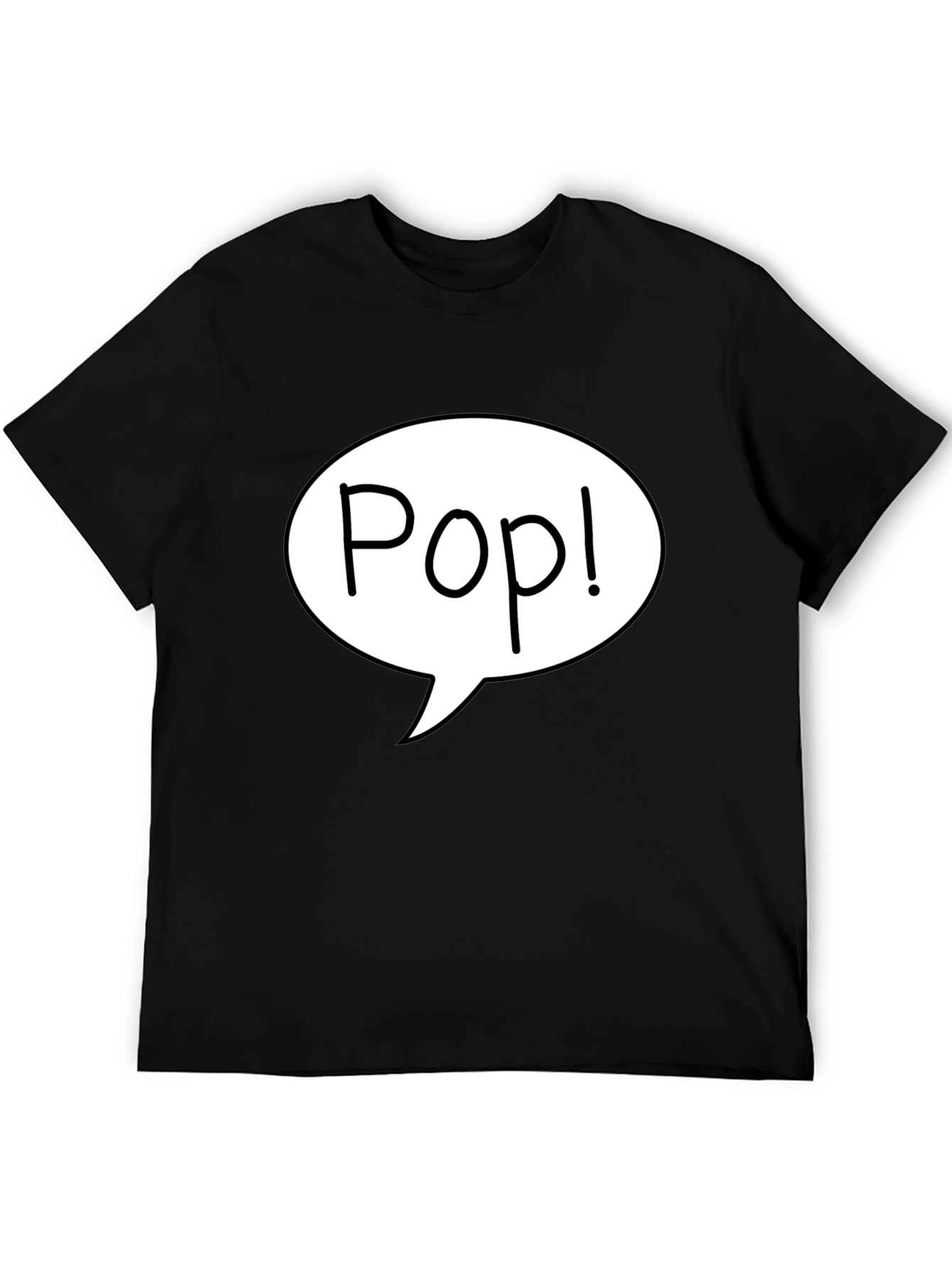 Pop! Graphic Print Black T-Shirt