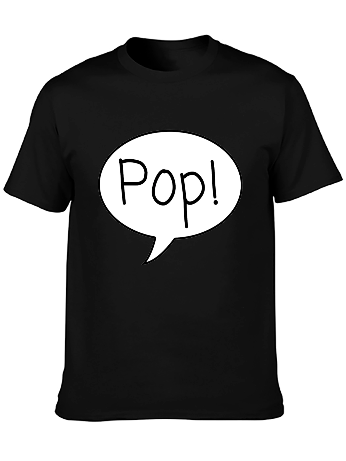 Pop! Graphic Print Black T-Shirt