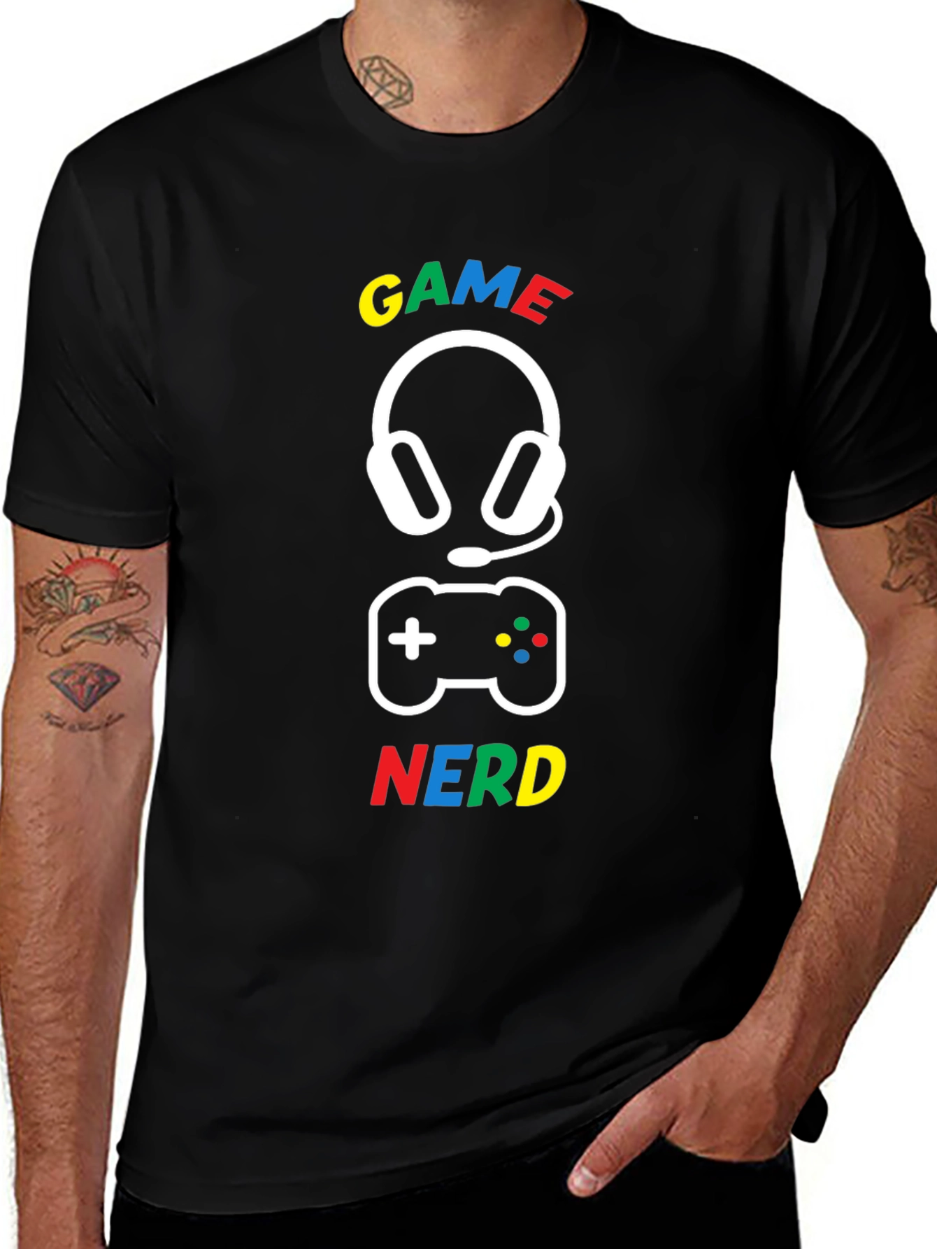 Gamer Nerd T-Shirt - Black - Graphic Tee