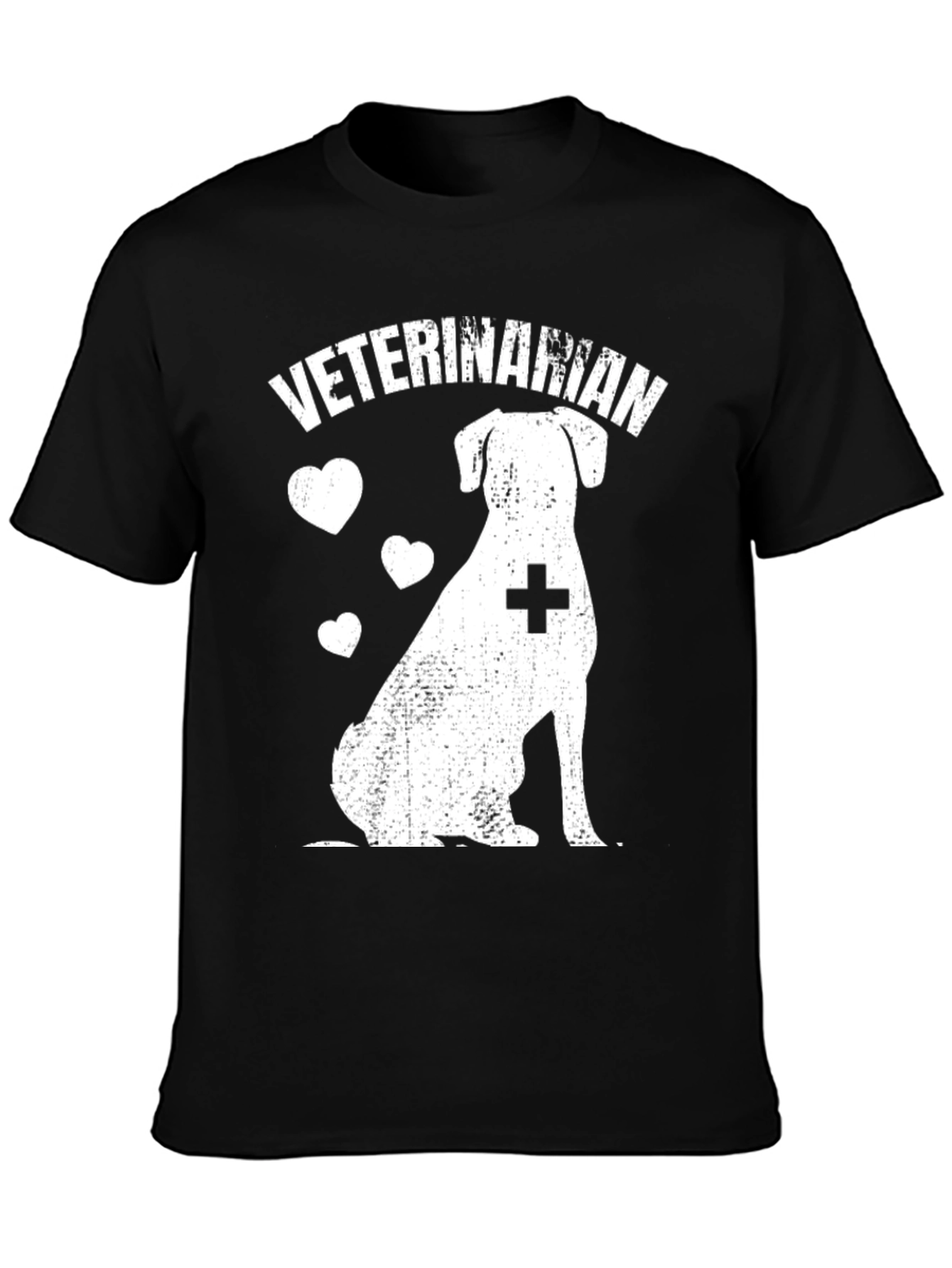 Veterinarian Dog Lover T-Shirt - Black