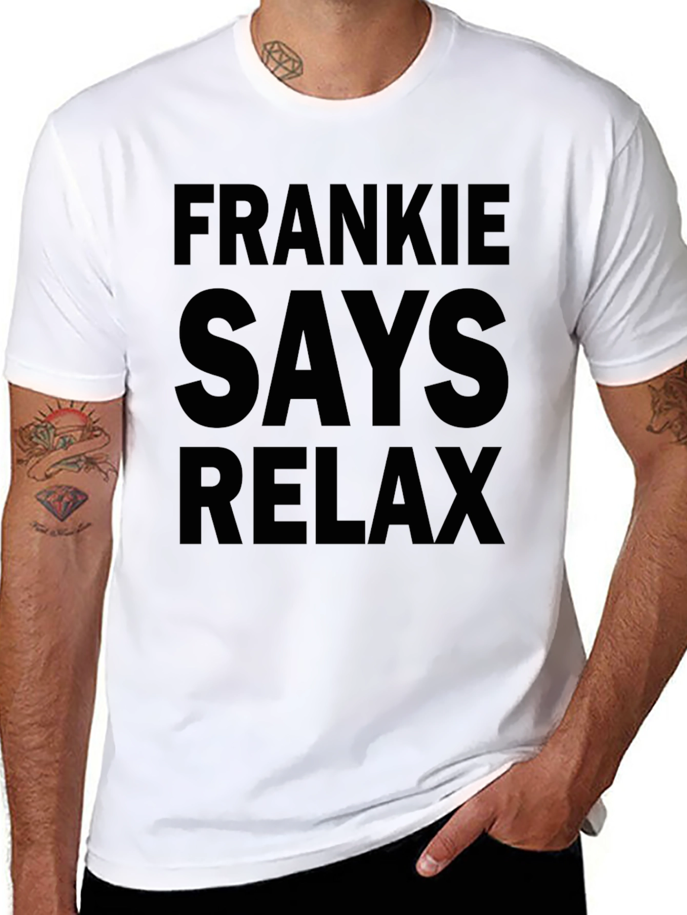 Frankie Says Relax Graphic T-Shirt - Black