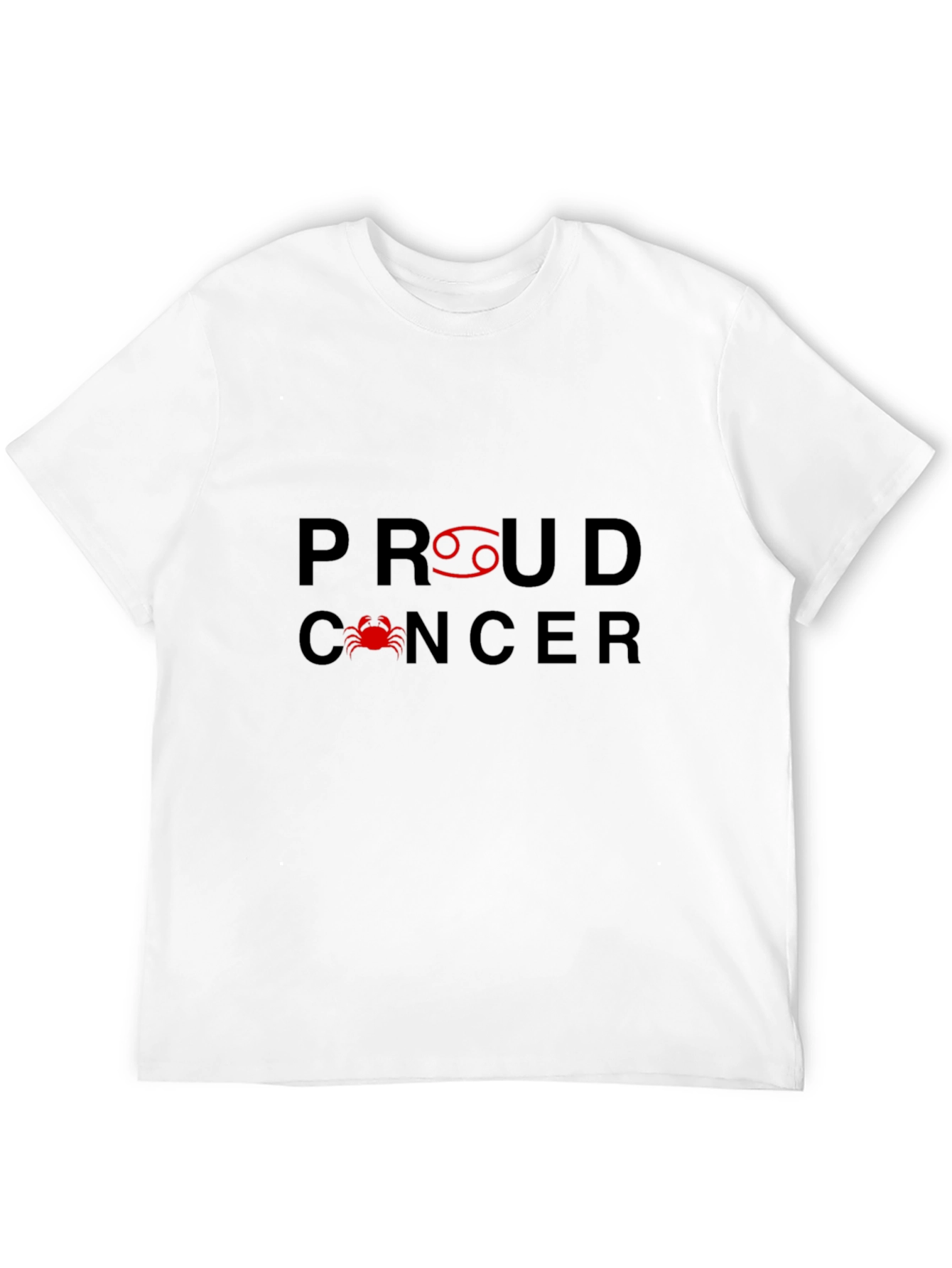 Proud Cancer Zodiac Graphic Tee - Black