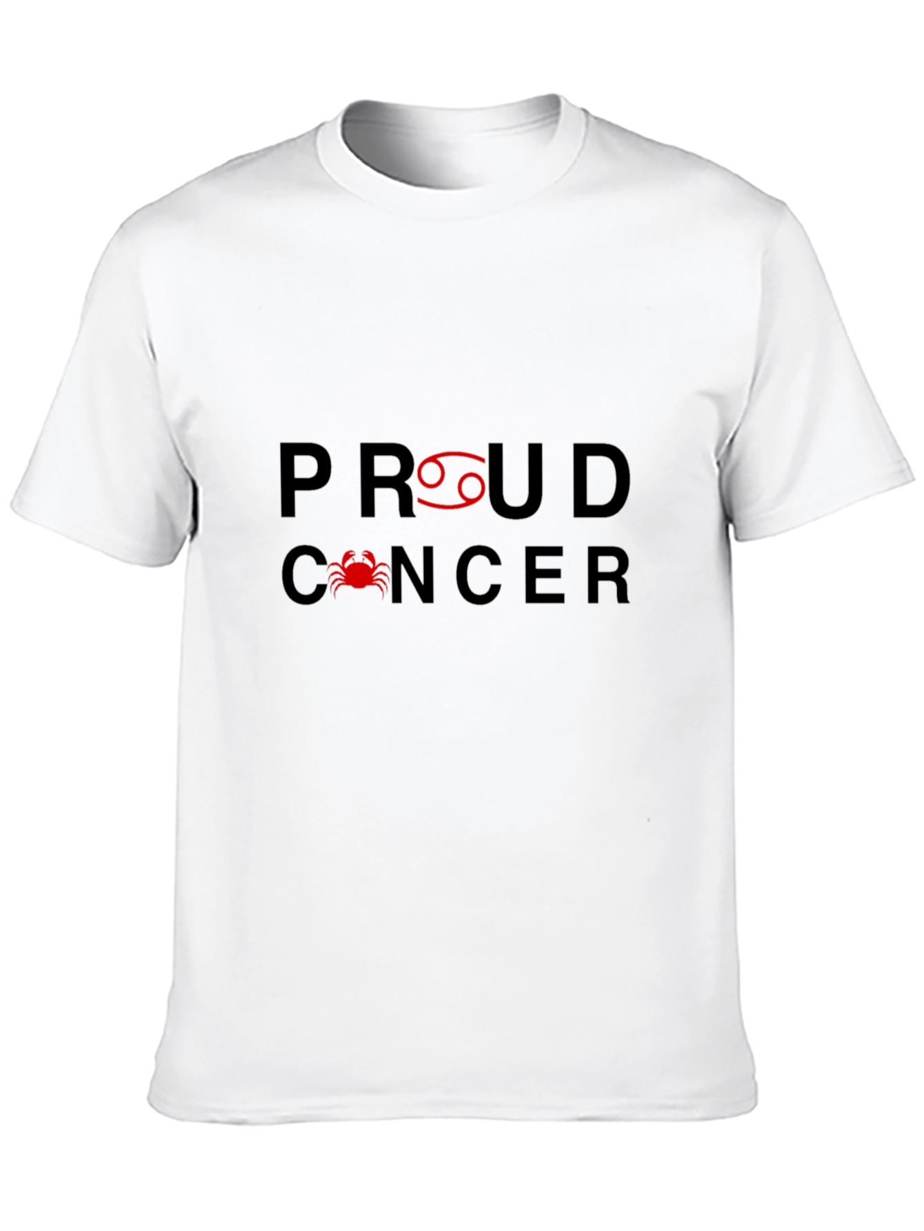 Proud Cancer Zodiac Graphic Tee - Black