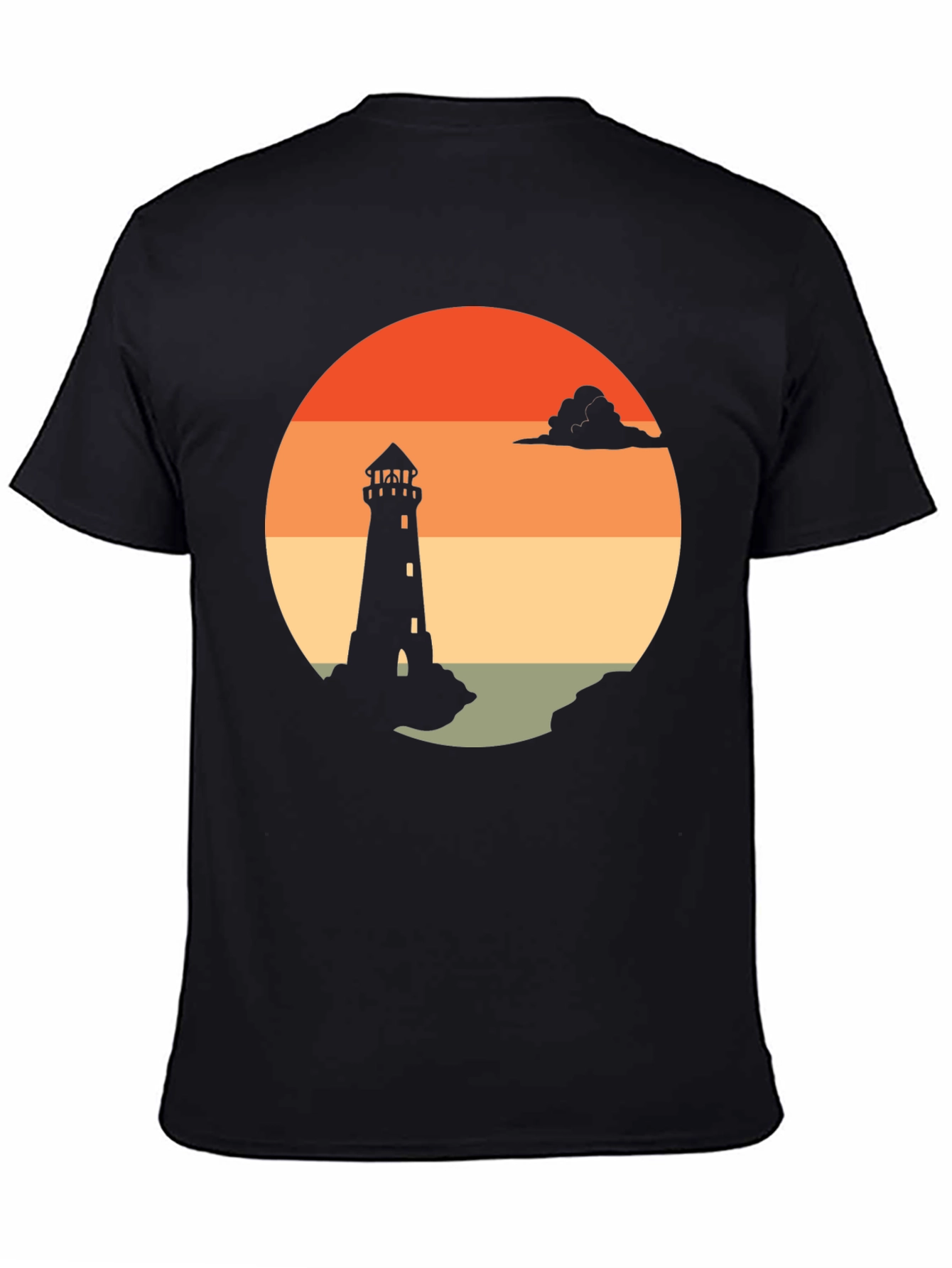 Lighthouse Sunset Graphic Tee - Coastal Style Shirt