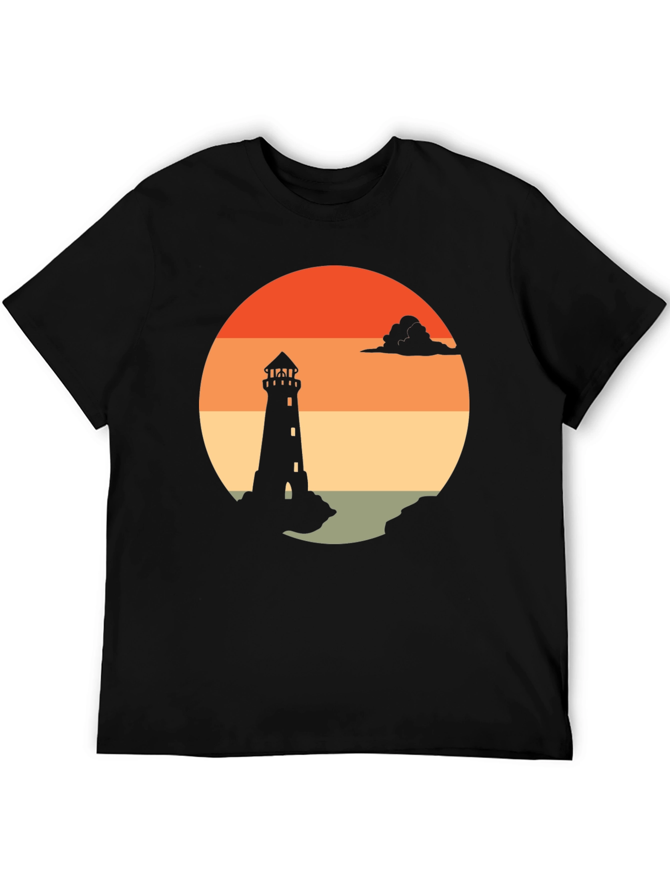 Lighthouse Sunset Graphic Tee - Coastal Style Shirt