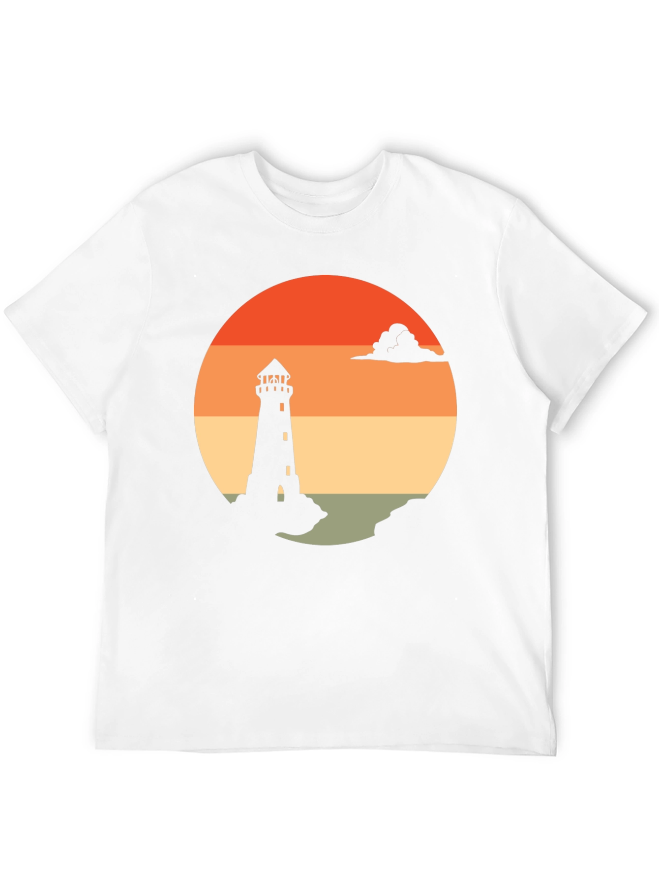 Lighthouse Sunset Graphic Tee - Coastal Style Shirt