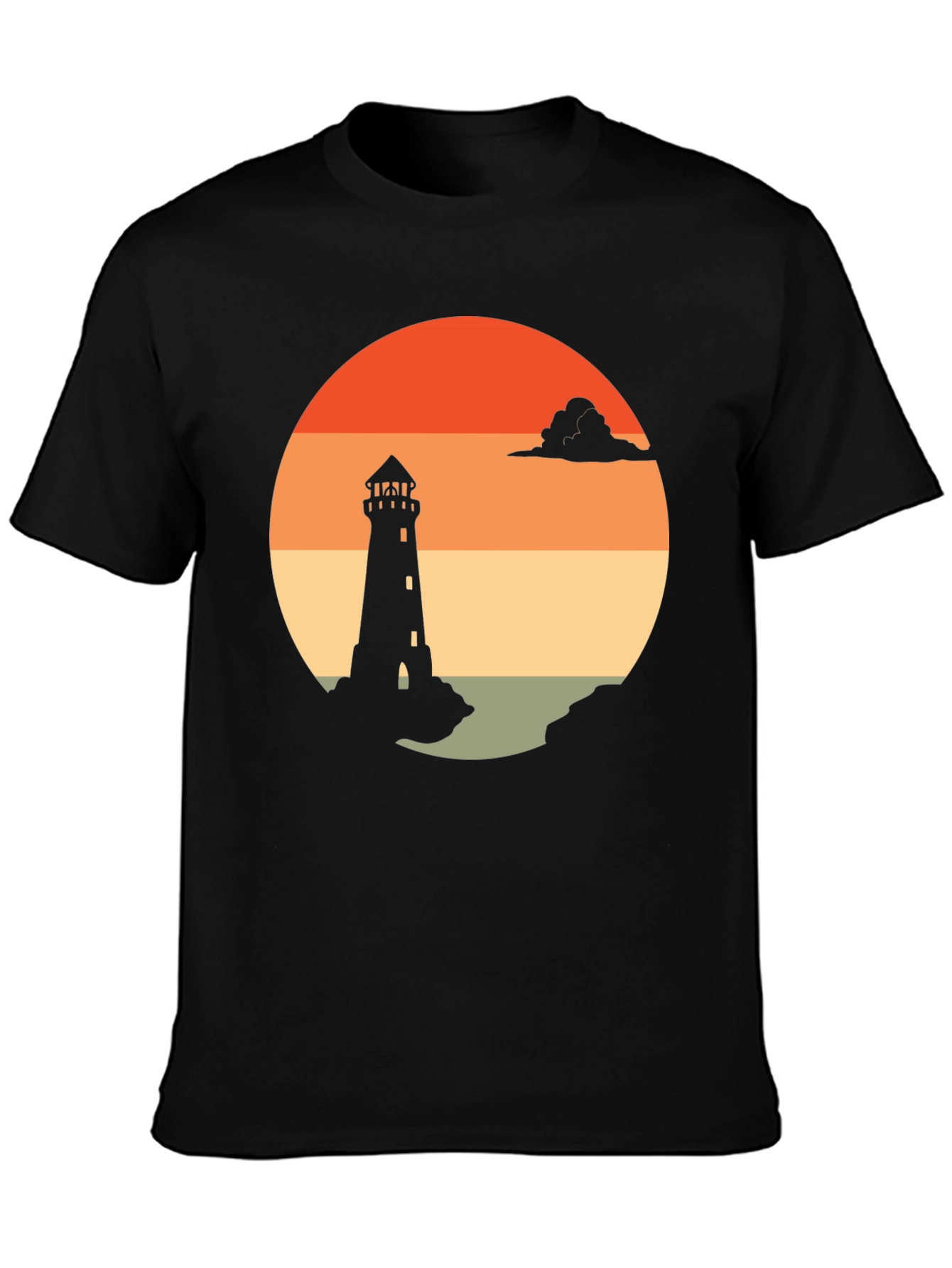 Lighthouse Sunset Graphic Tee - Coastal Style Shirt