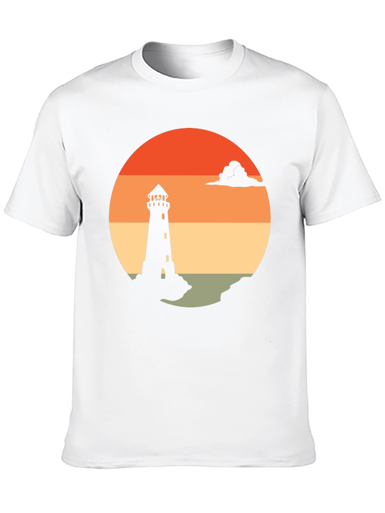 Lighthouse Sunset Graphic Tee - Coastal Style Shirt