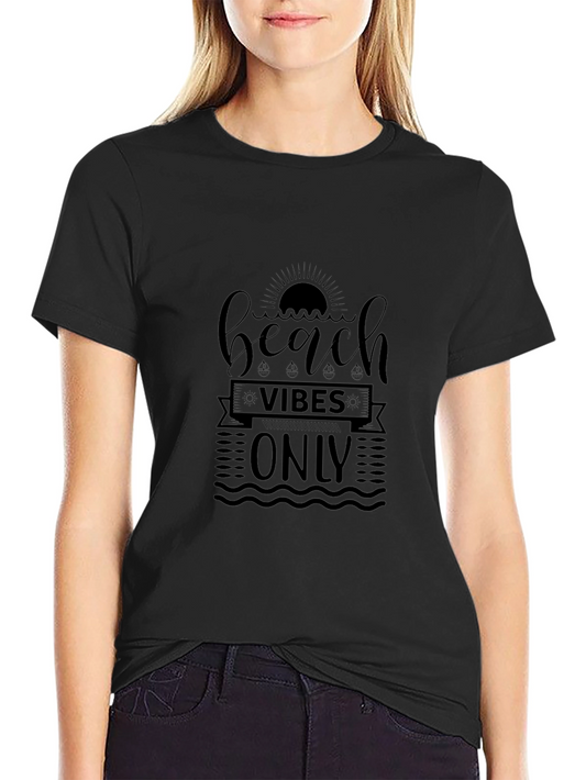 Beach Vibes Only Graphic Tee - Black