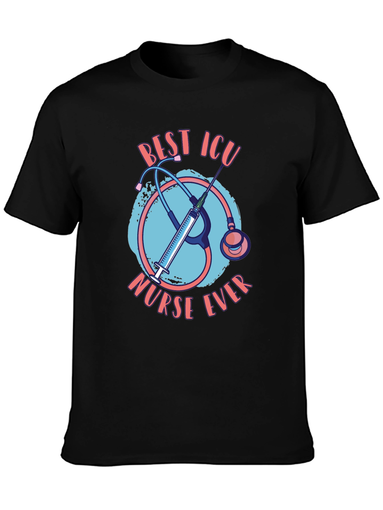 Best ICU Nurse Ever Black T-Shirt