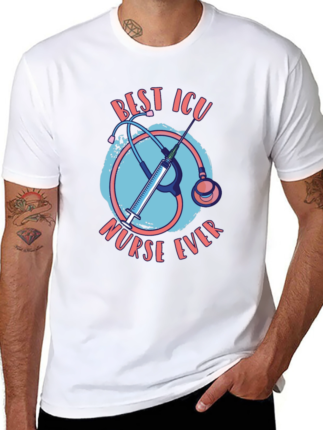 Best ICU Nurse Ever Black T-Shirt