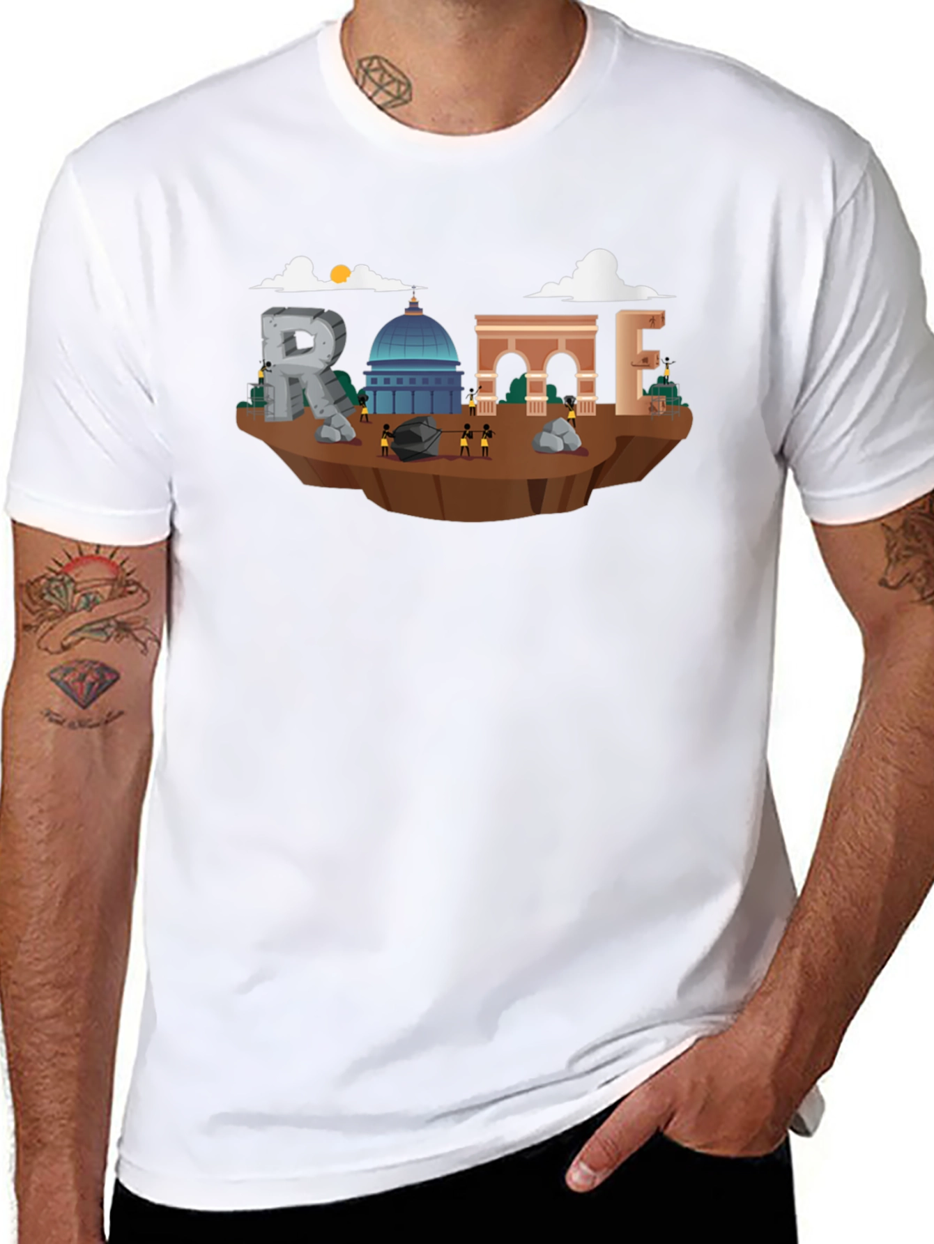 Rome Landmark Graphic T-Shirt