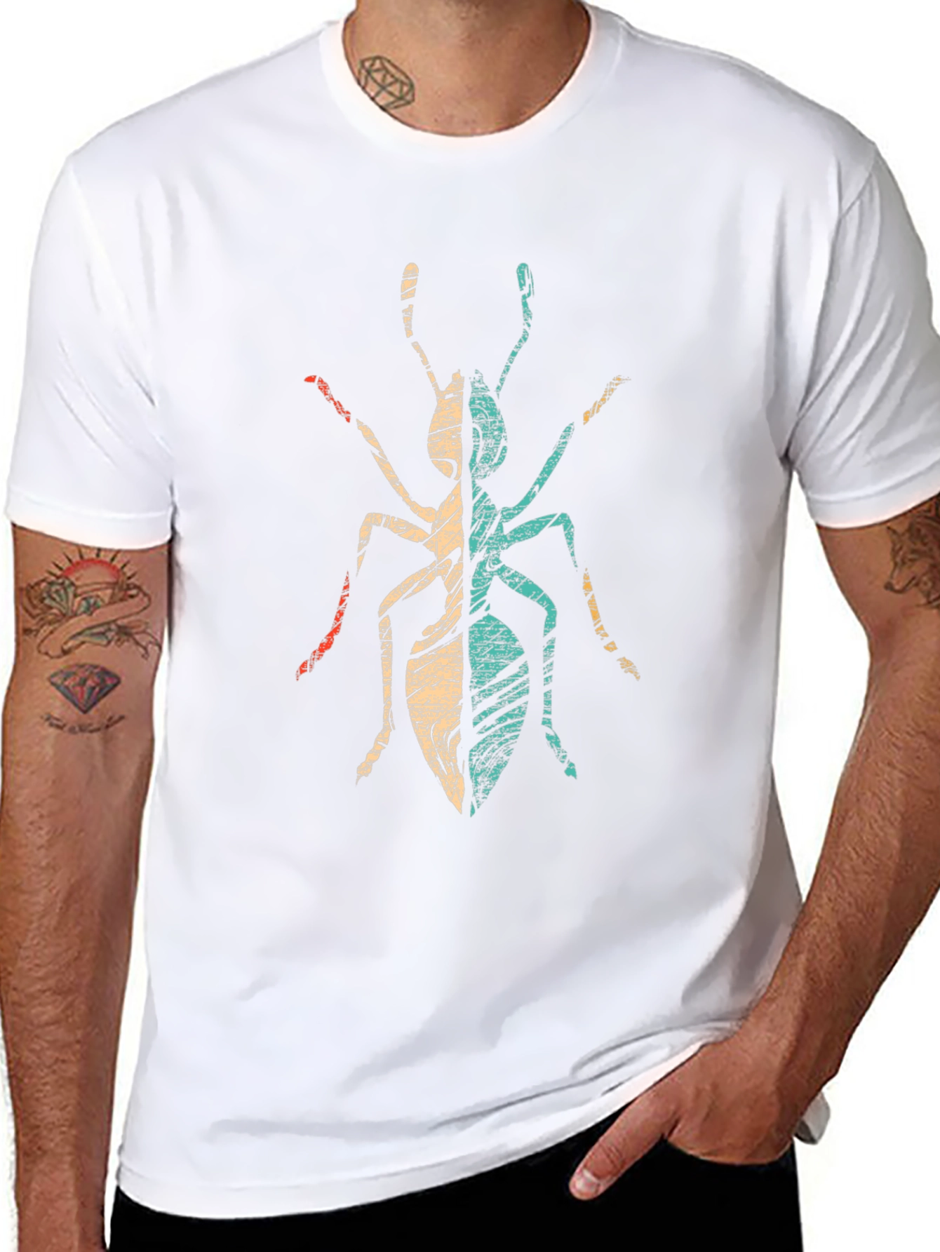 Retro Ant Graphic Tee - Black