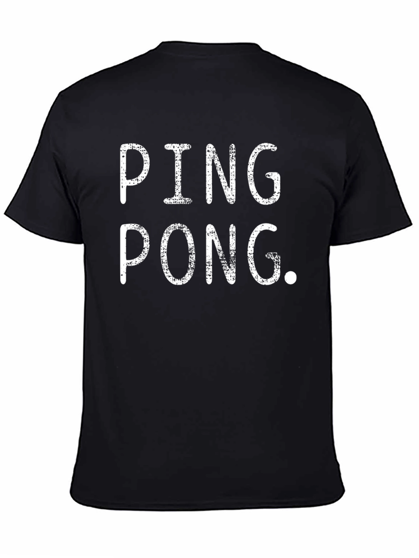 Ping Pong Graphic Tee - Black Cotton T-Shirt