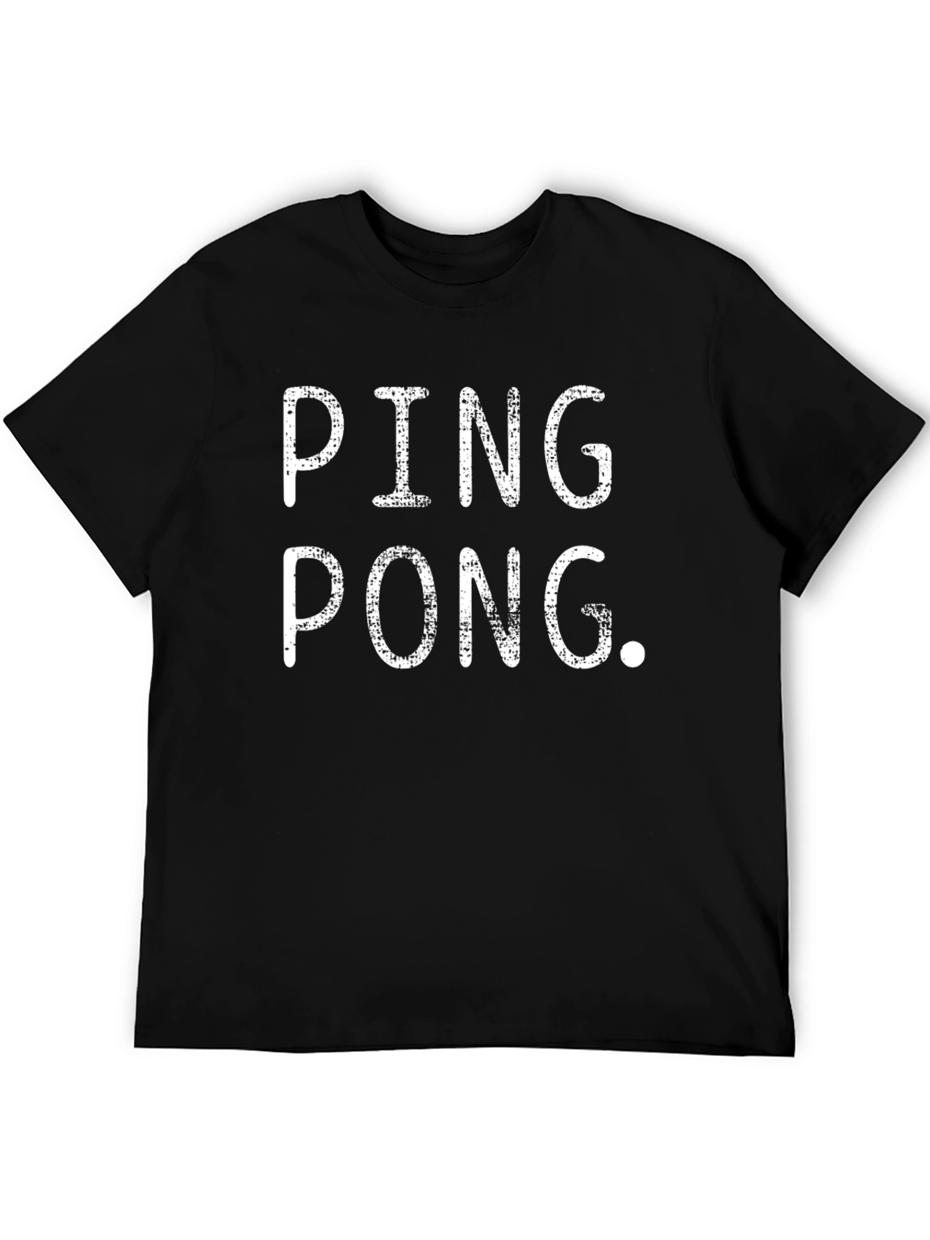 Ping Pong Graphic Tee - Black Cotton T-Shirt