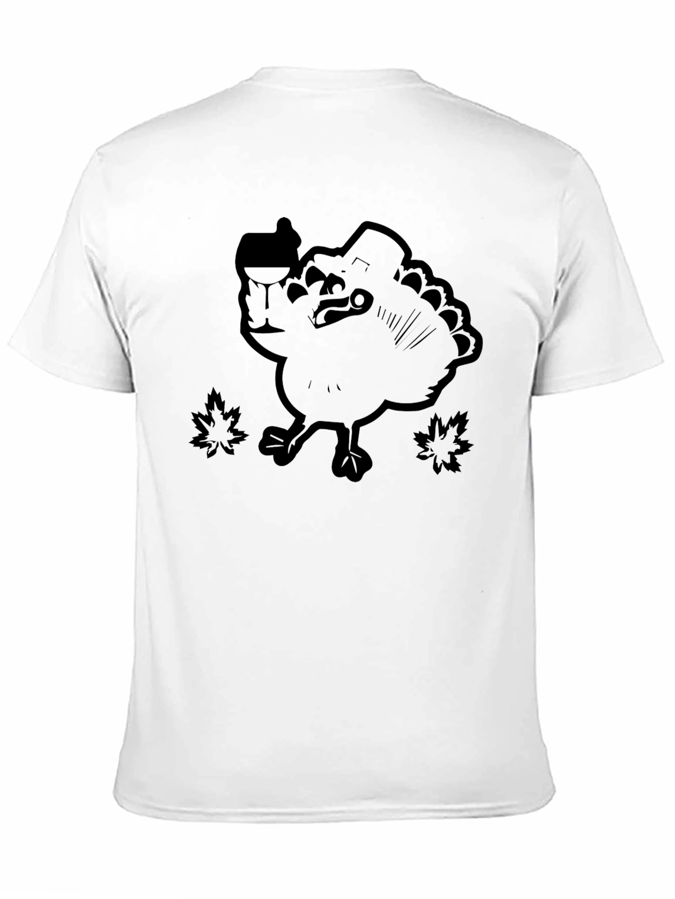 Turkey with Wine Black Graphic Tee