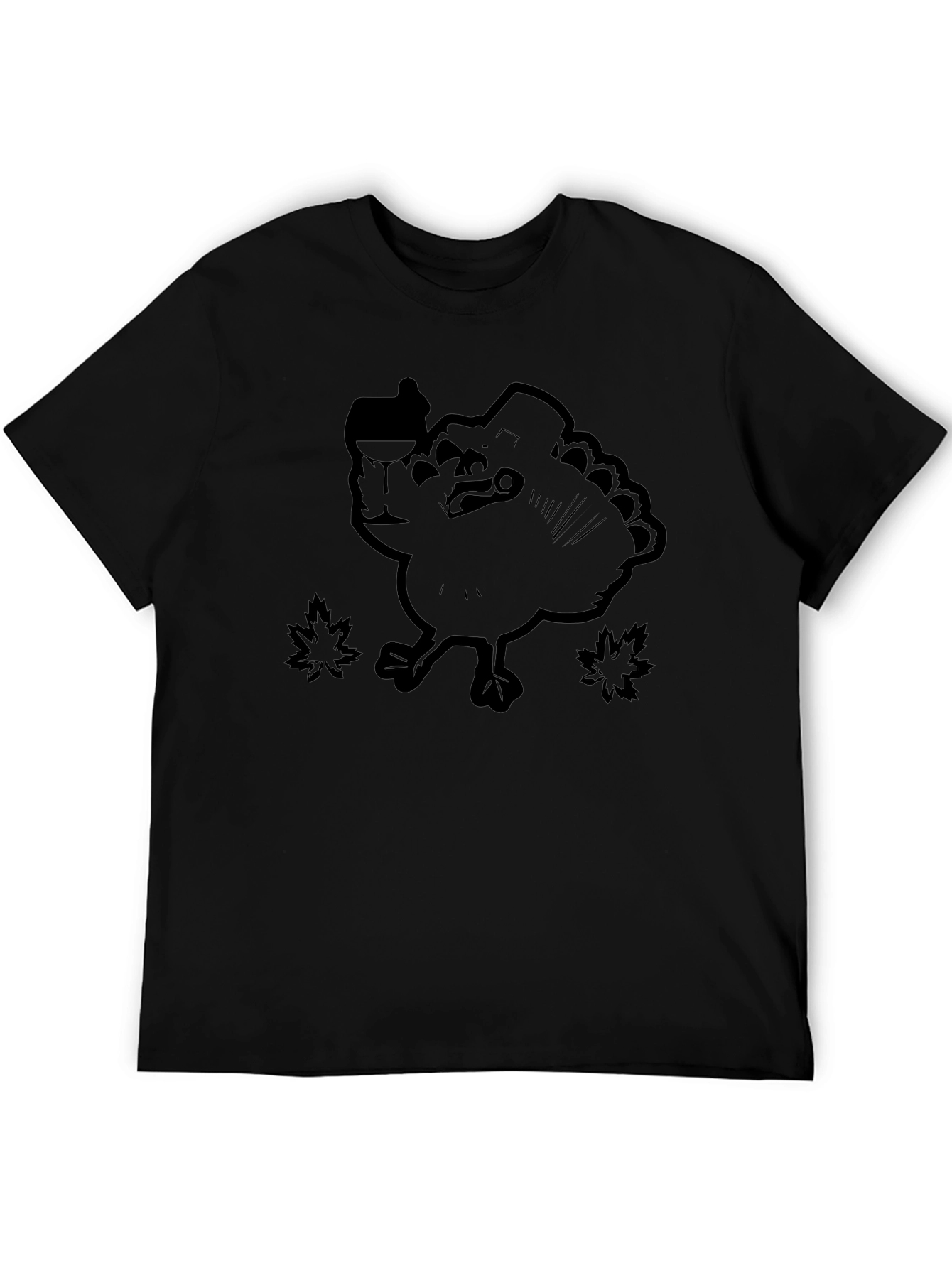 Turkey with Wine Black Graphic Tee