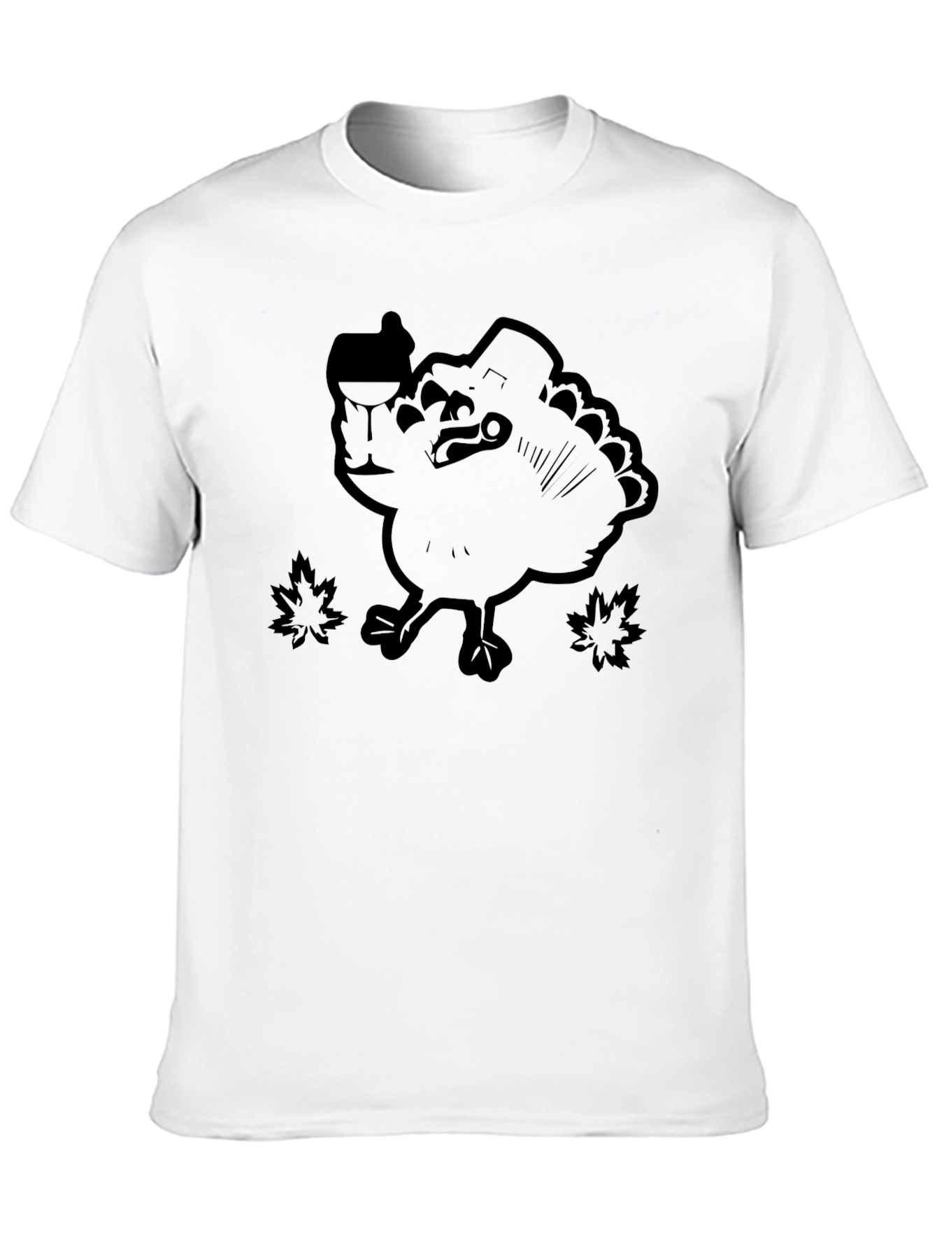Turkey with Wine Black Graphic Tee