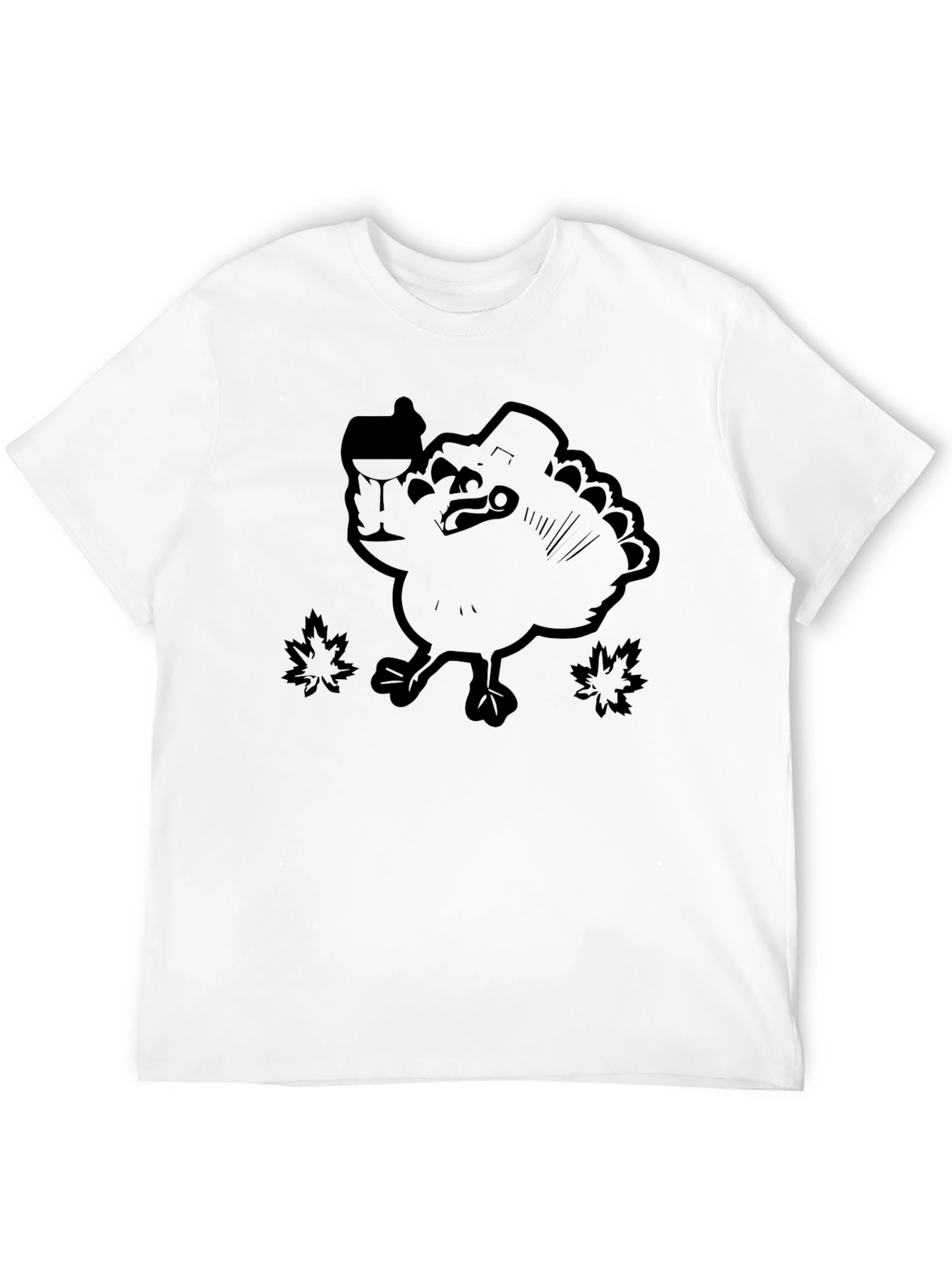 Turkey with Wine Black Graphic Tee