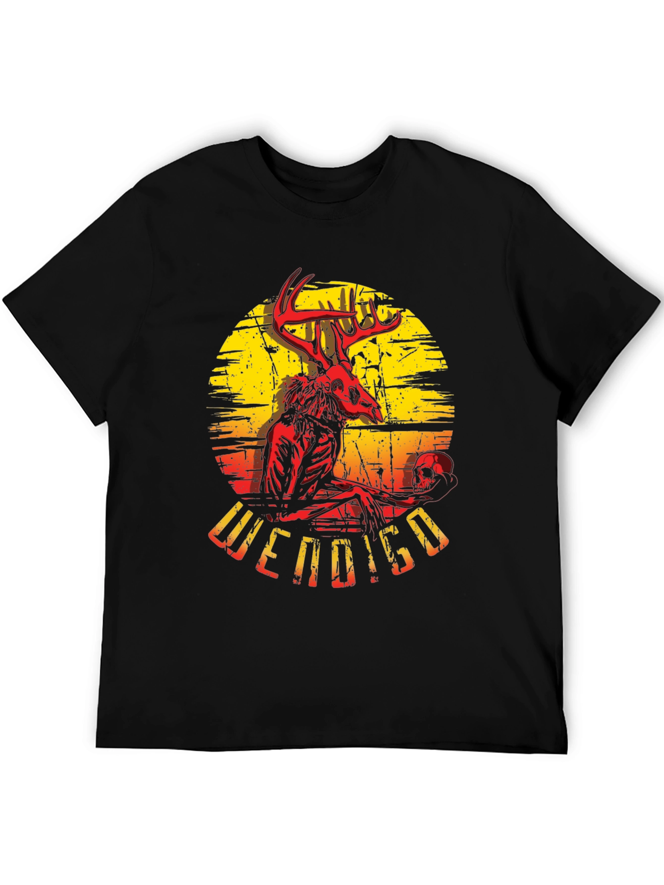 Wendigo Graphic T-Shirt - Deer Skull Design
