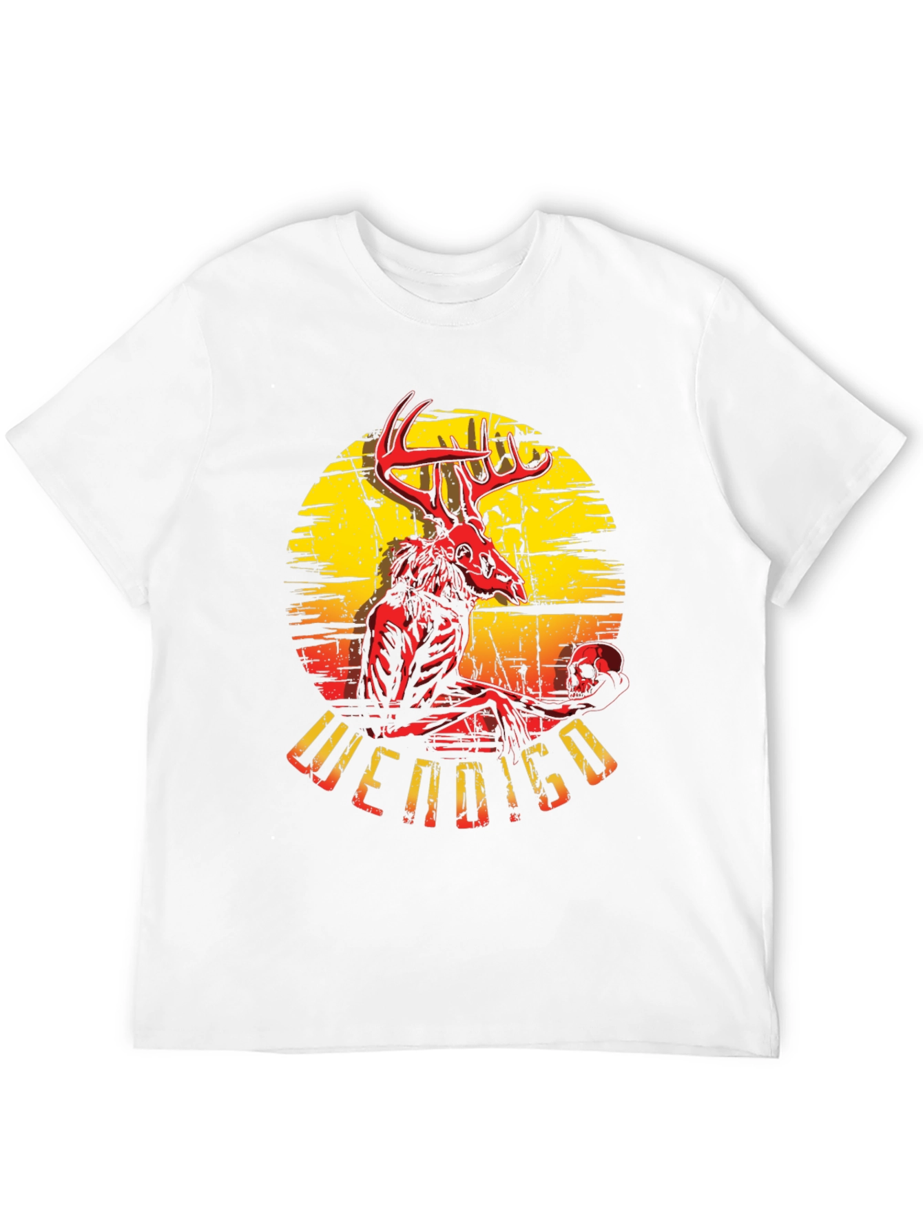 Wendigo Graphic T-Shirt - Deer Skull Design