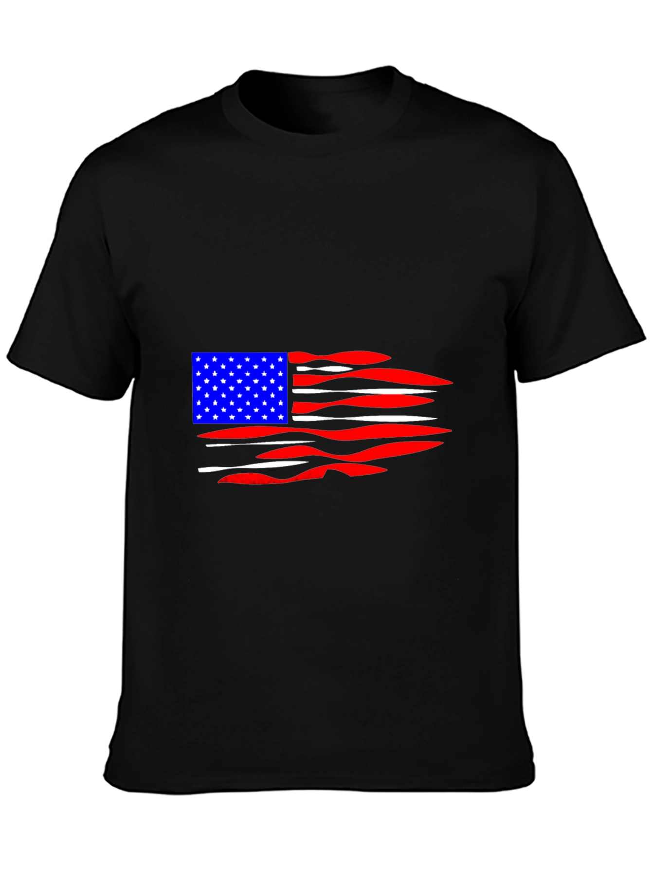 American Flag Distressed Graphic T-Shirt