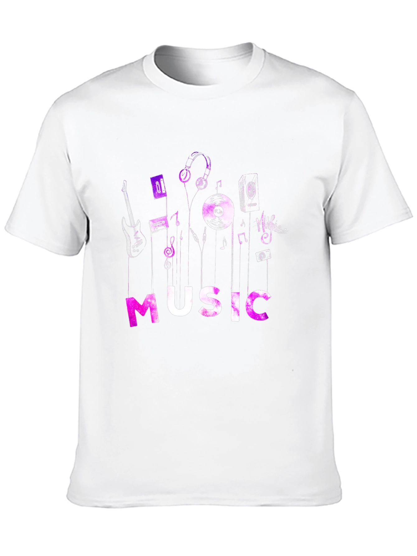 Music Lovers Graphic Tee - Black Cotton
