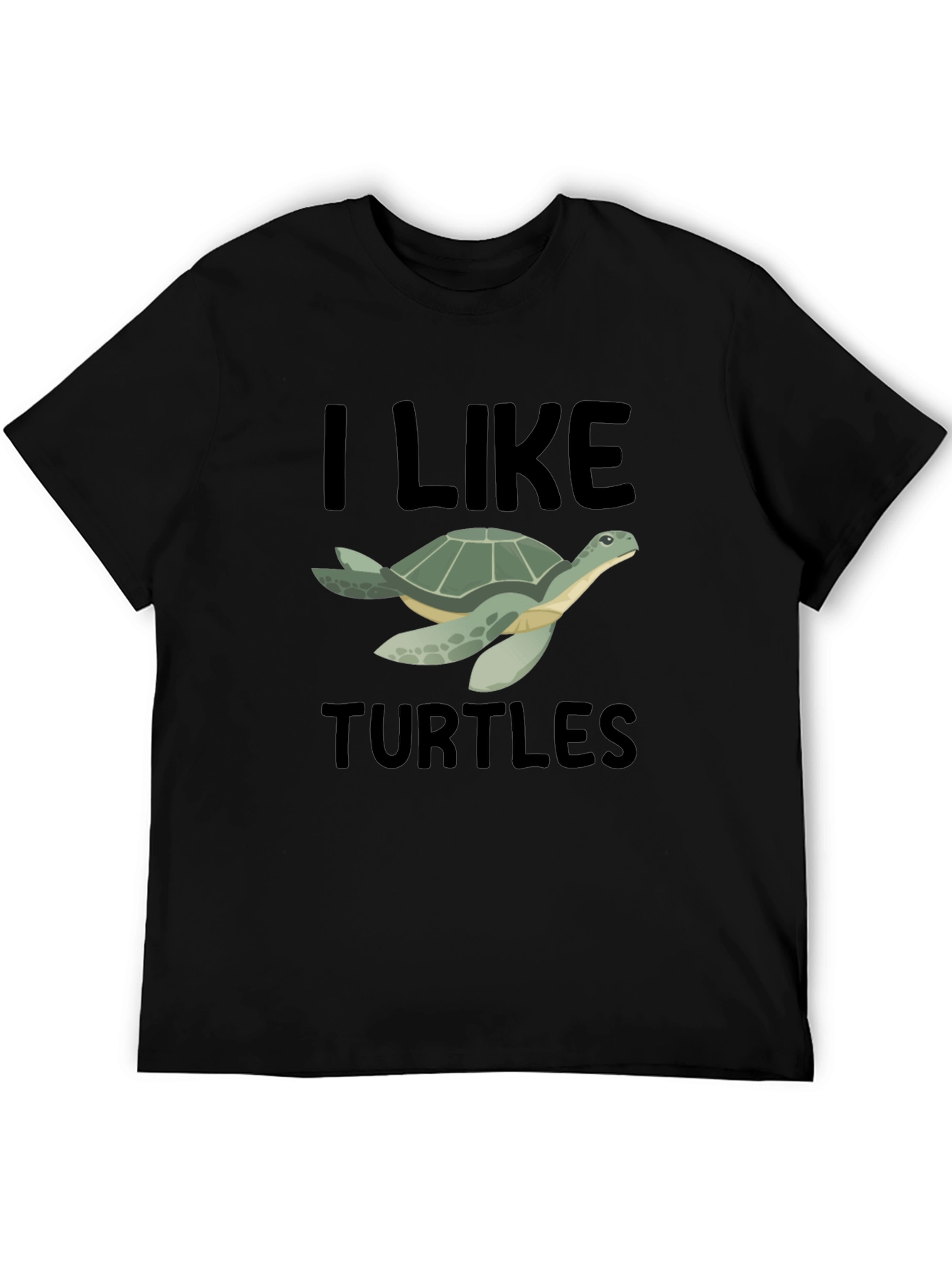 I Like Turtles T-Shirt - Black
