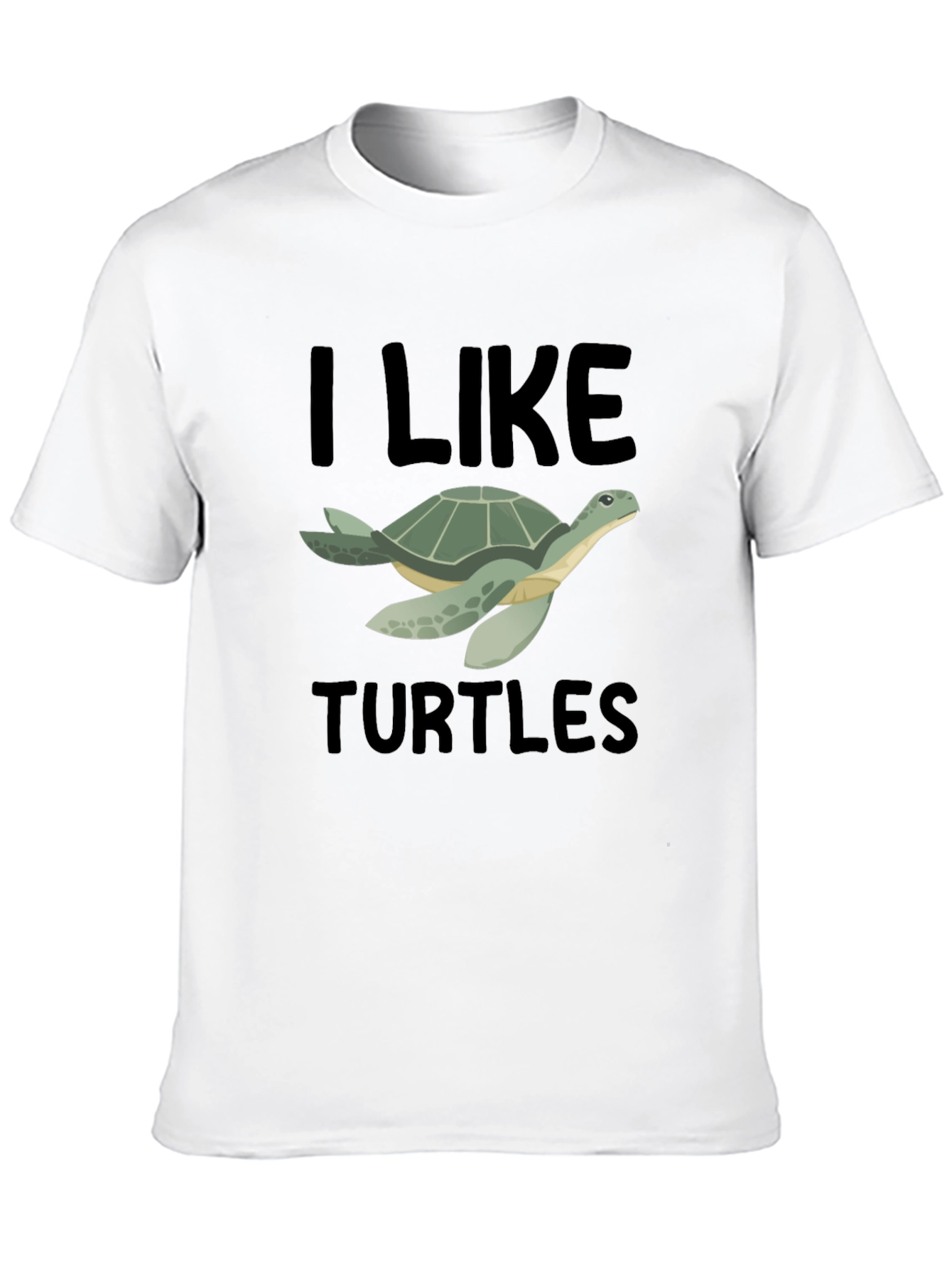 I Like Turtles T-Shirt - Black
