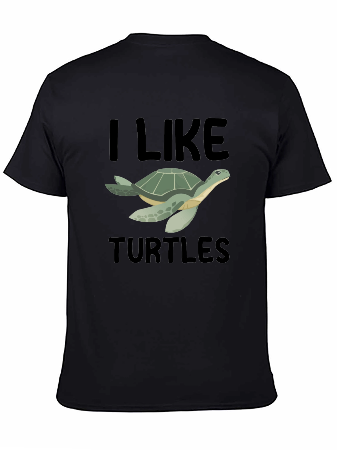 I Like Turtles T-Shirt - Black