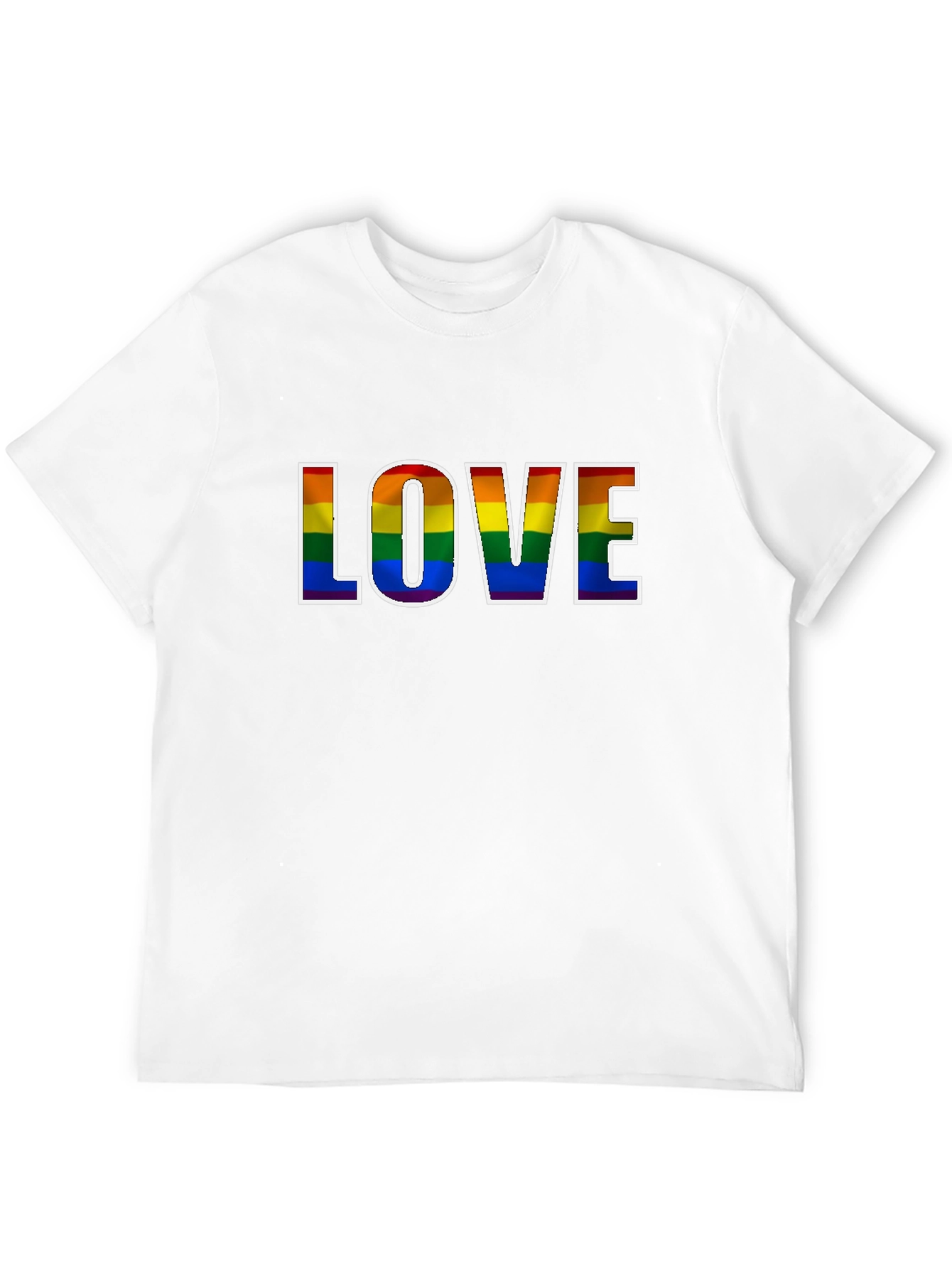 Rainbow LOVE Graphic Black T-Shirt