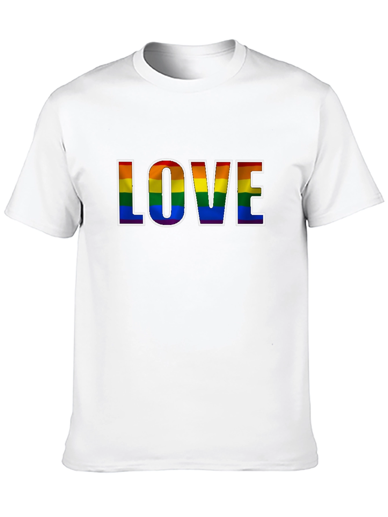 Rainbow LOVE Graphic Black T-Shirt