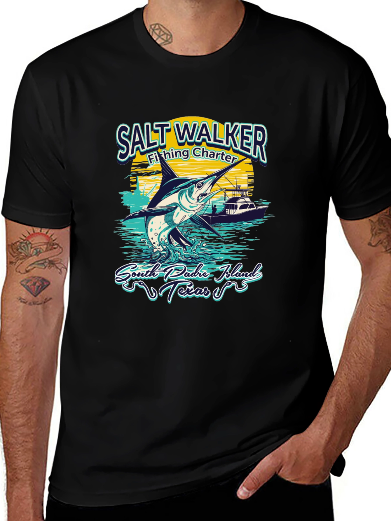 Salt Walker Fishing Charter T-Shirt