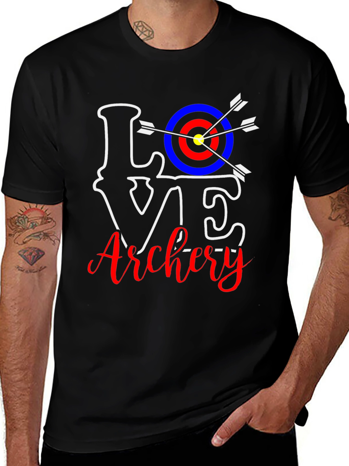 Love Archery Graphic T-Shirt - Unisex Black Tee