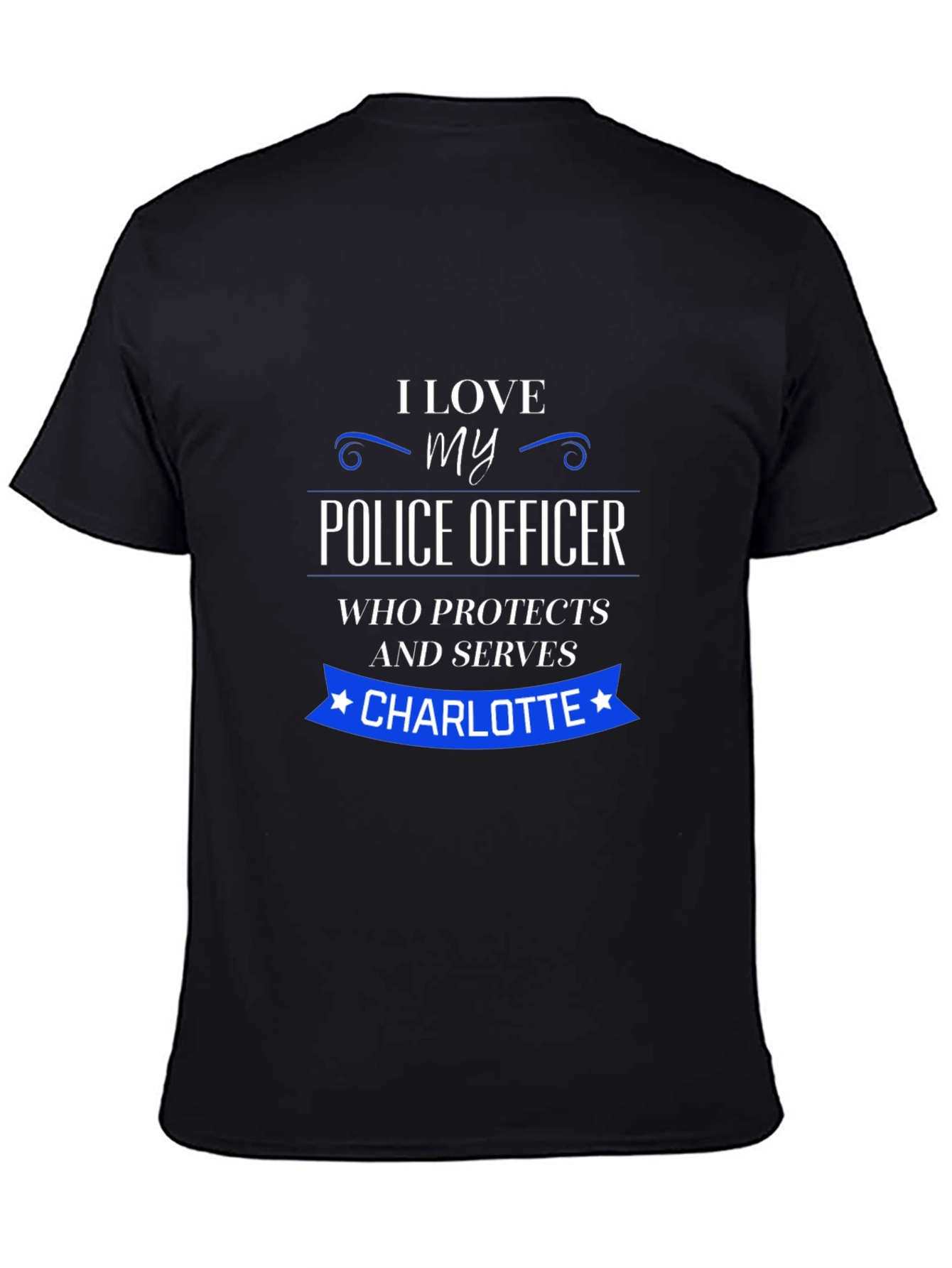 I Love My Police Officer T-Shirt - Charlotte Design