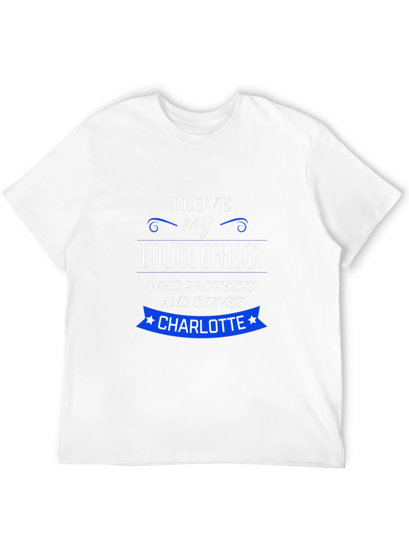 I Love My Police Officer T-Shirt - Charlotte Design