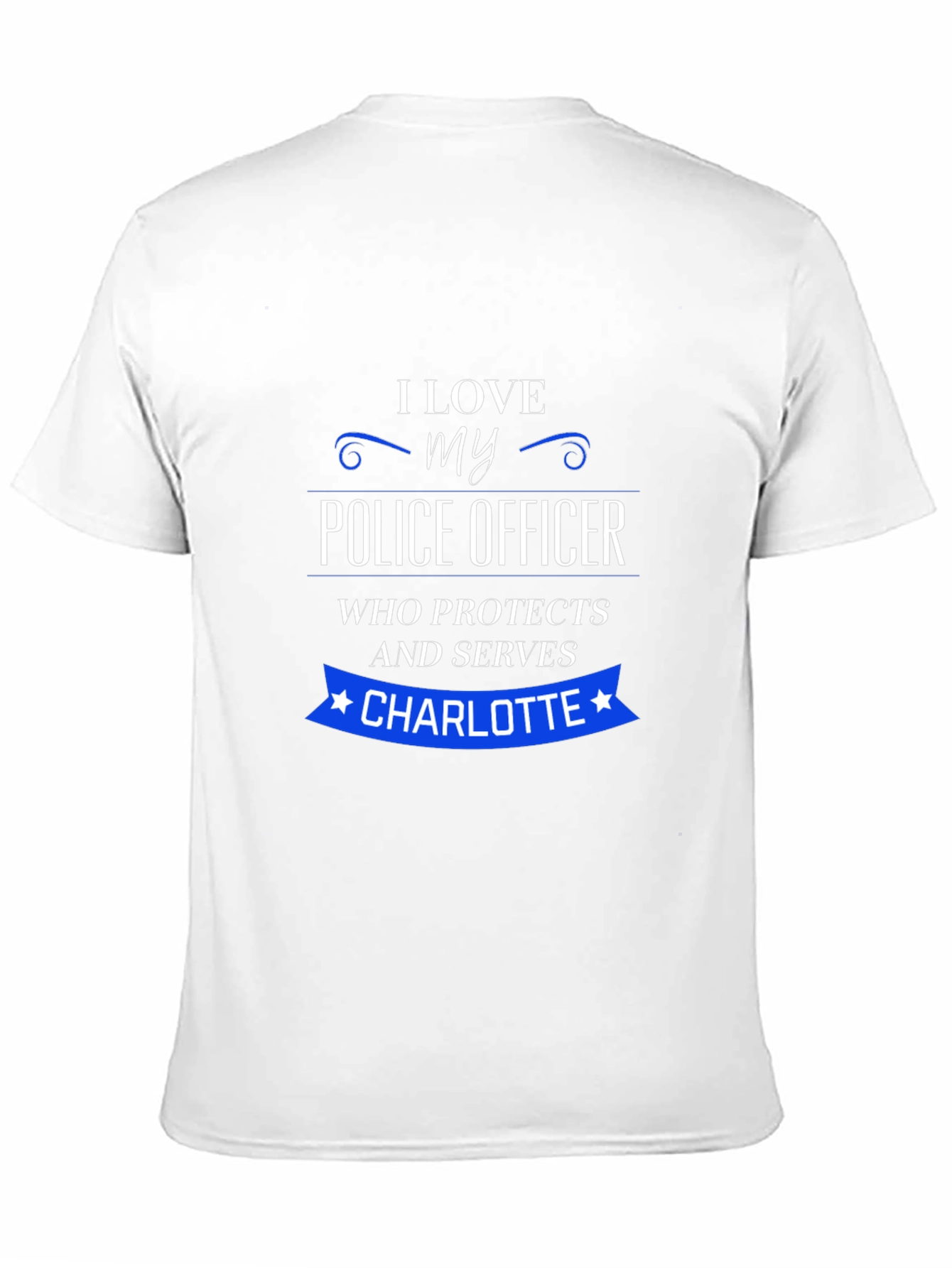 I Love My Police Officer T-Shirt - Charlotte Design