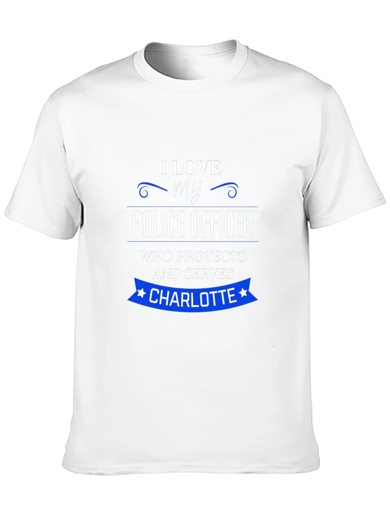 I Love My Police Officer T-Shirt - Charlotte Design