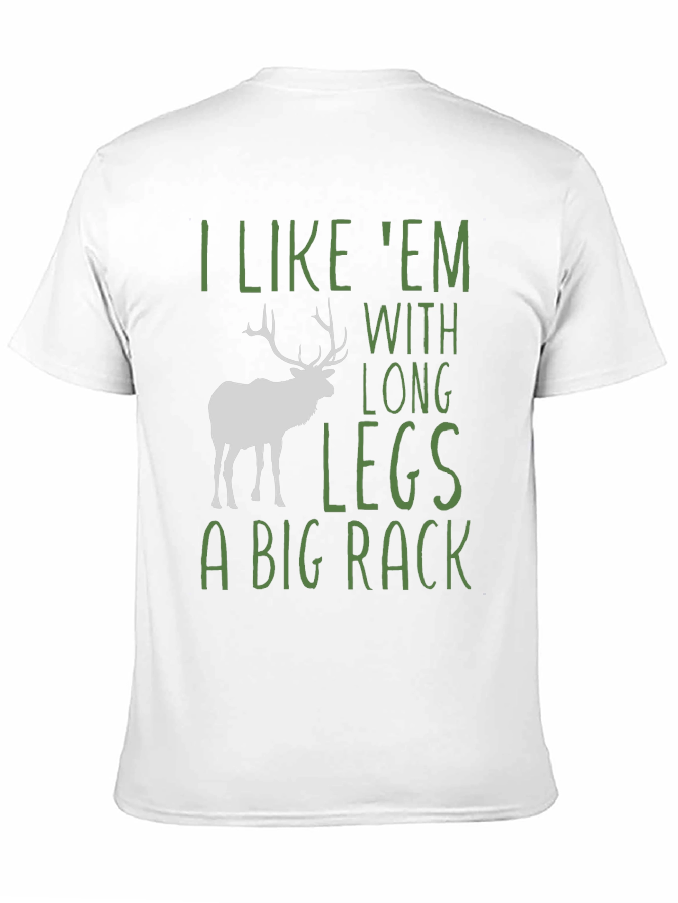 Funny Elk Long Legs Big Rack Mens Graphic T-Shirt