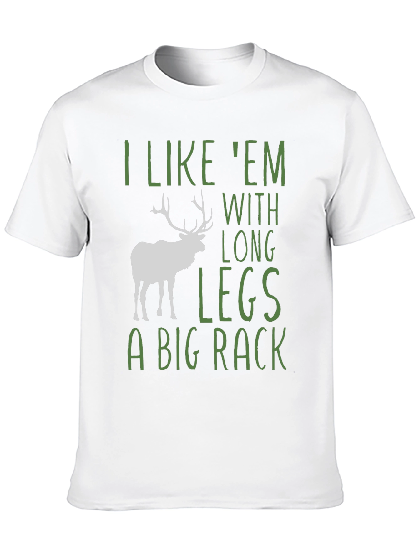 Funny Elk Long Legs Big Rack Mens Graphic T-Shirt