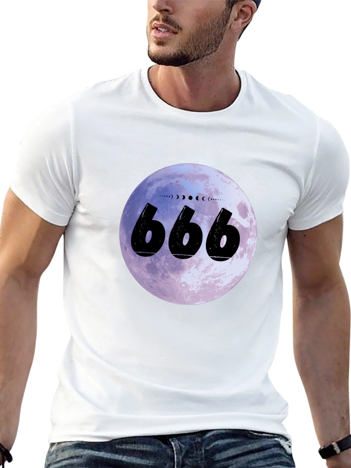 666 Moon Phase Black T-Shirt